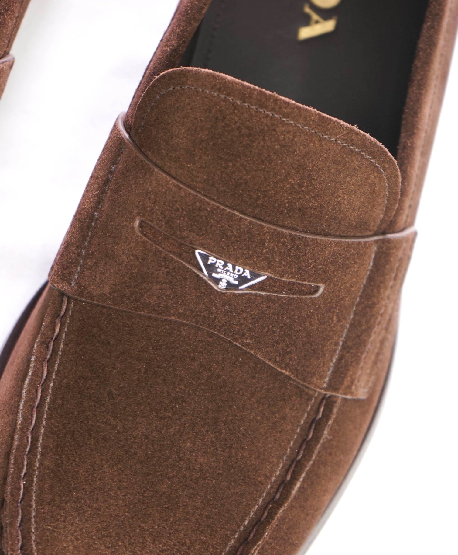 $1,250 PRADA - Brown Suede Loafers - US 10.5 (9.5UK)