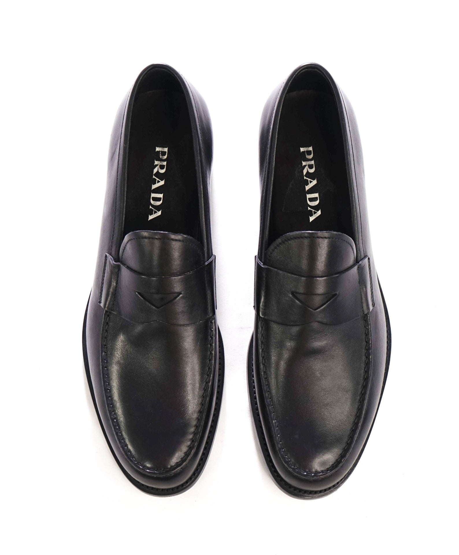 $1,270 PRADA - Black Leather Loafers - US 10.5 (9.5UK)