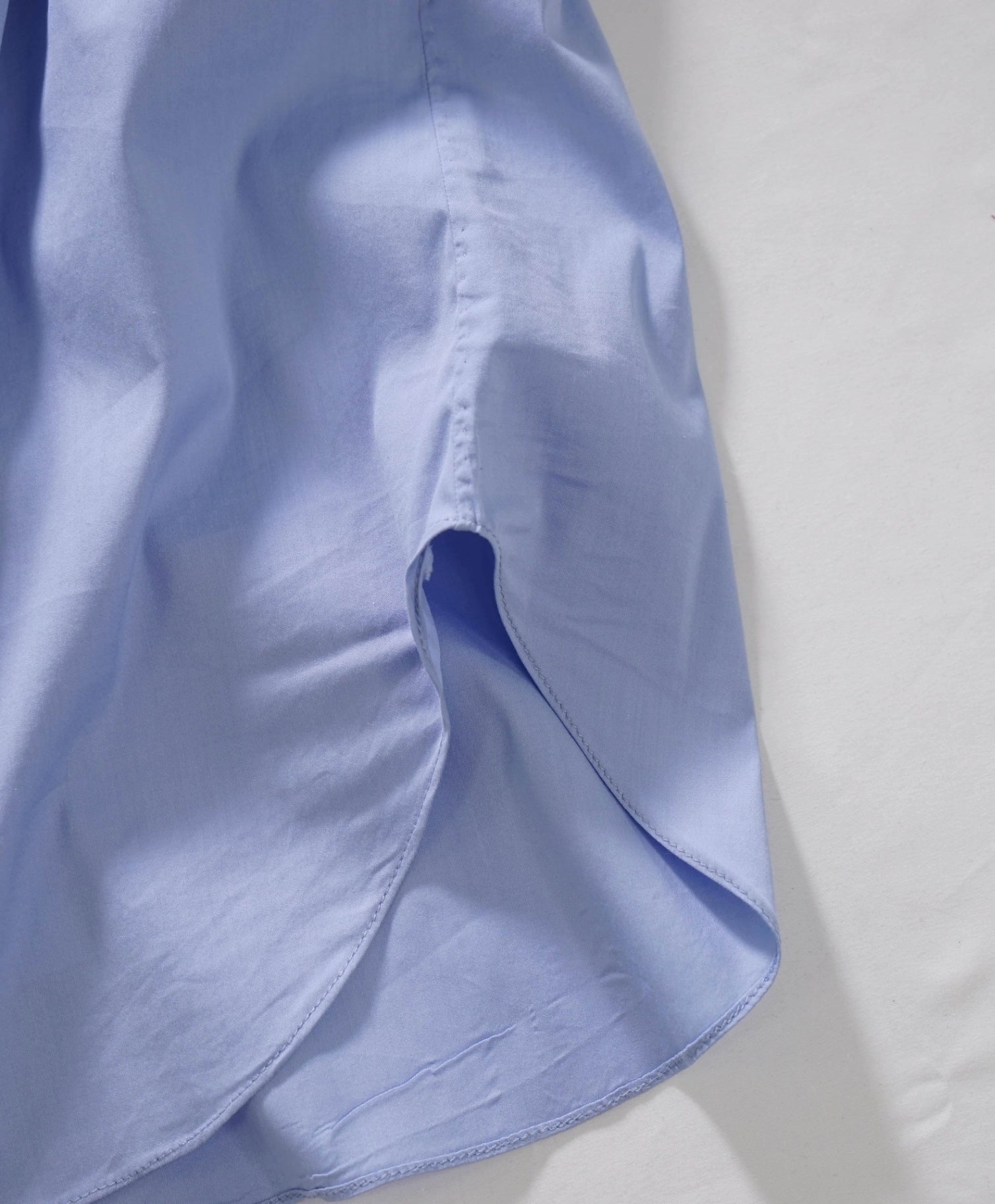 $875 KITON - Cotton Solid Blue Shirt - 17.5