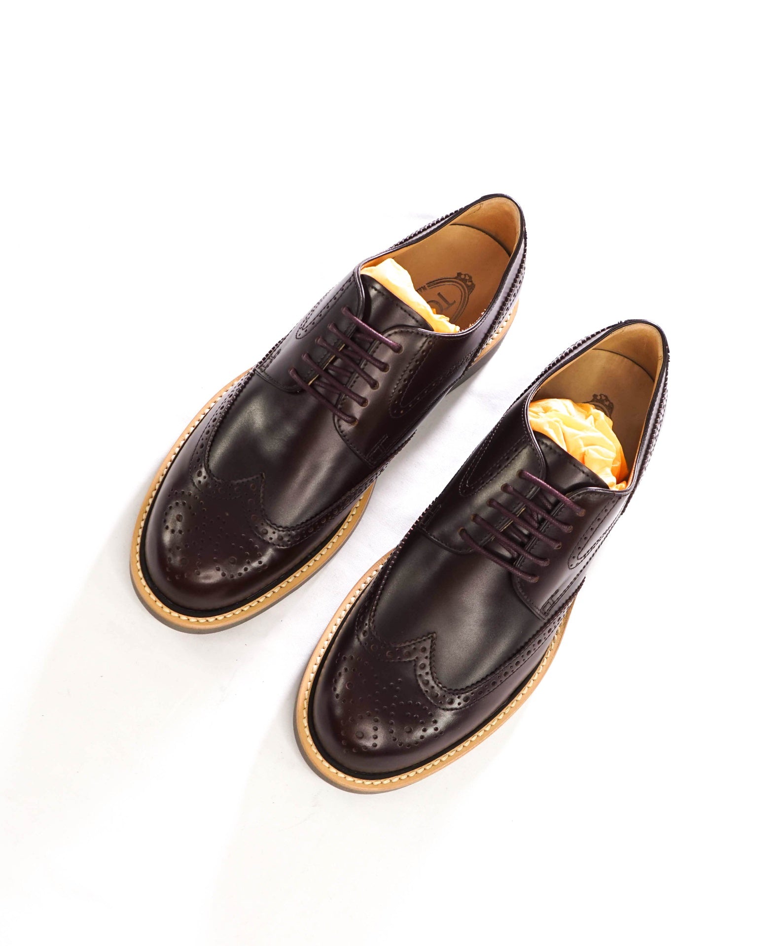 $750 TOD'S - Brown Leather Derby - US 8 (7UK)