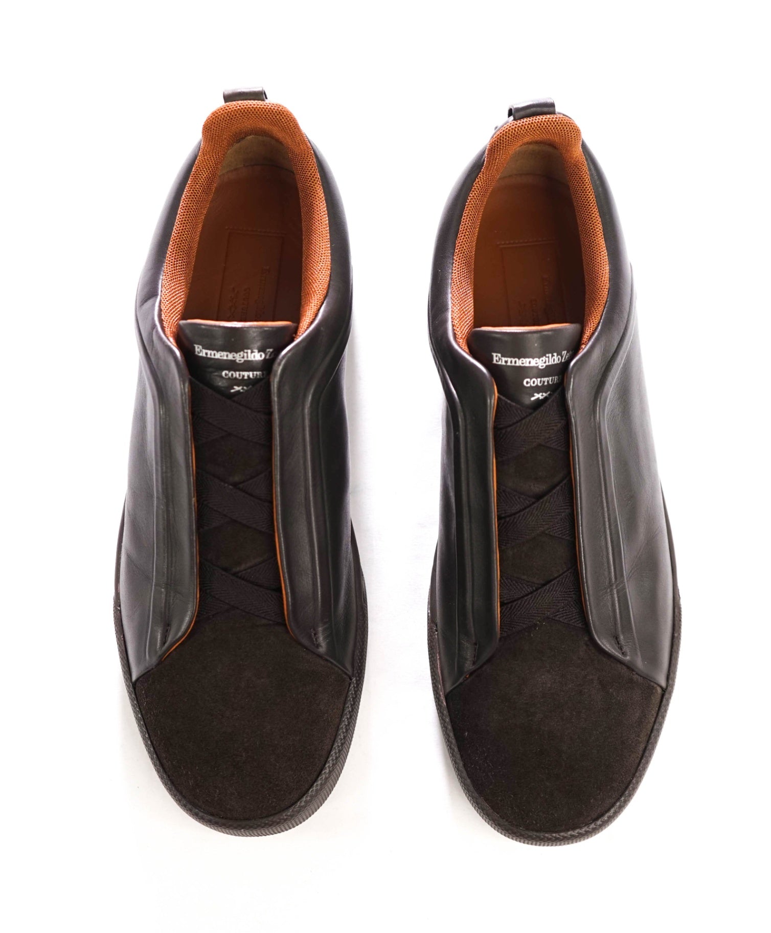 $950 ZEGNA -Brown COUTURE Triple Stitch Sneakers- US 8.5 (7.5UK