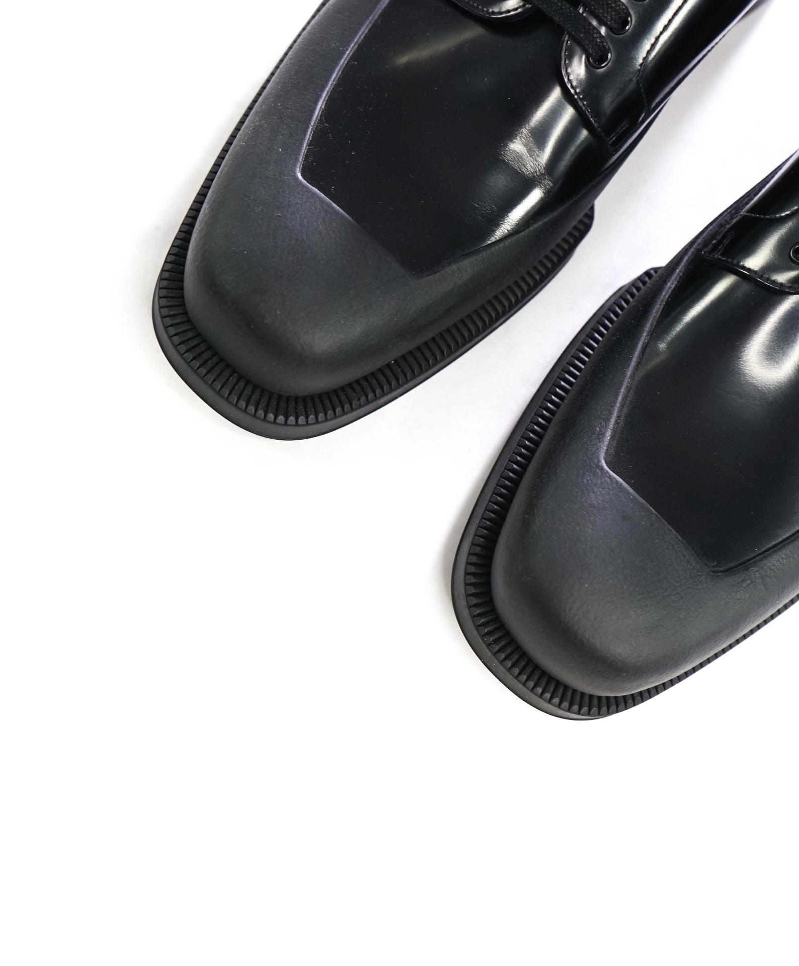 $1,320 PRADA - Black Leather Lug Sole Derby - US 10.5 (UK9.5)