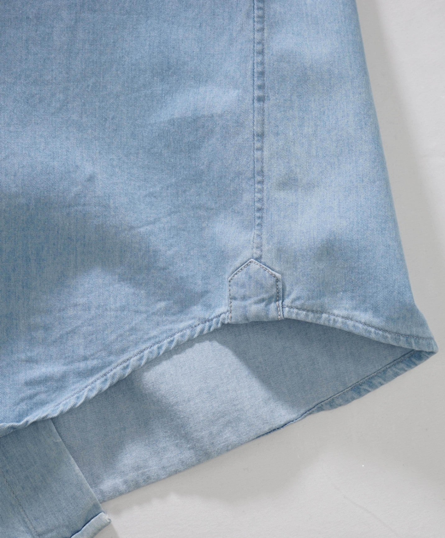 $830 BRUNELLO CUCINELLI - Washed Denim Light Blue Shirt - S
