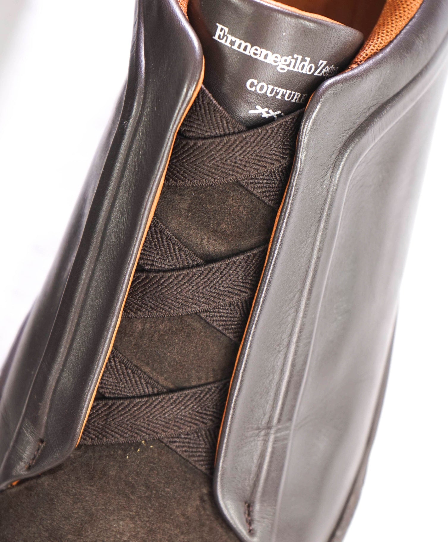 $950 ZEGNA -Brown COUTURE Triple Stitch Sneakers- US 8.5 (7.5UK