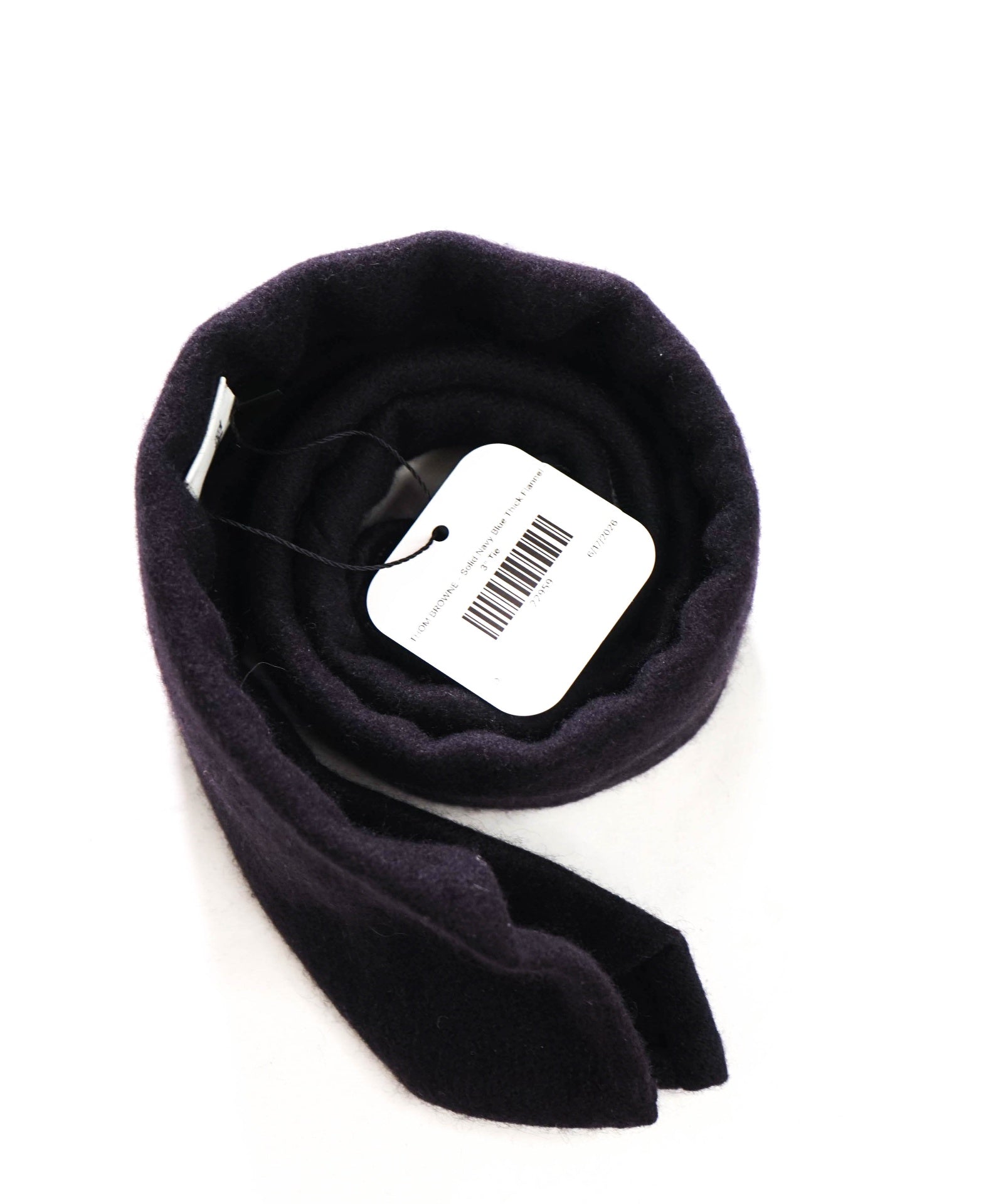 THOM BROWNE - Solid Navy Blue Thick Flannel - 3" Tie