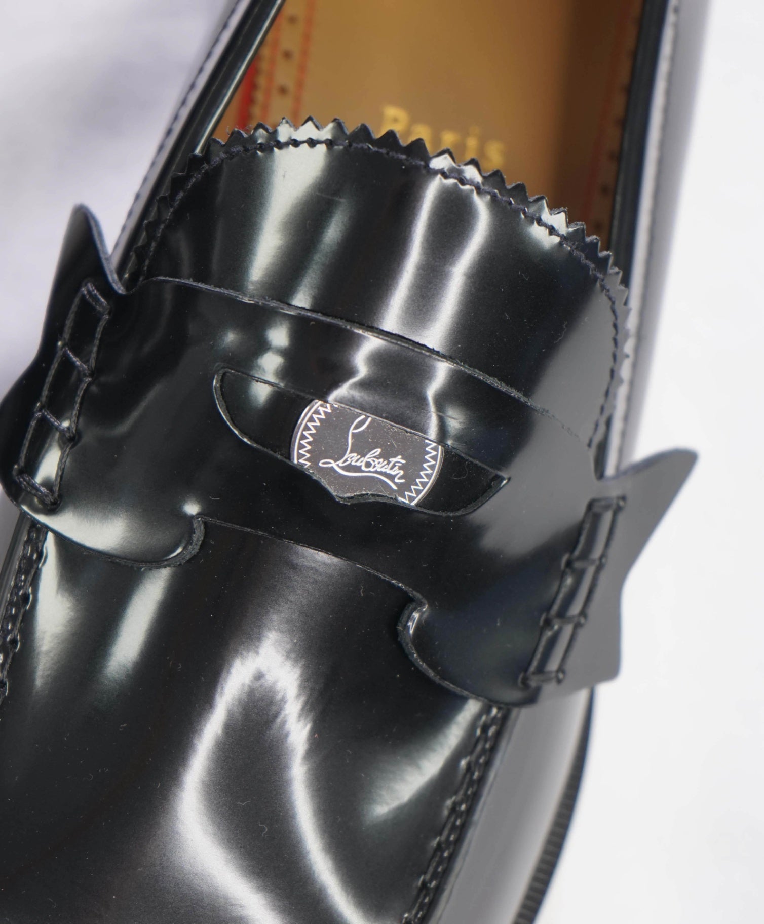 $1,050 LOUBOUTIN -Black Leather PENNY Loafer - US 10.5 (43.5EU)