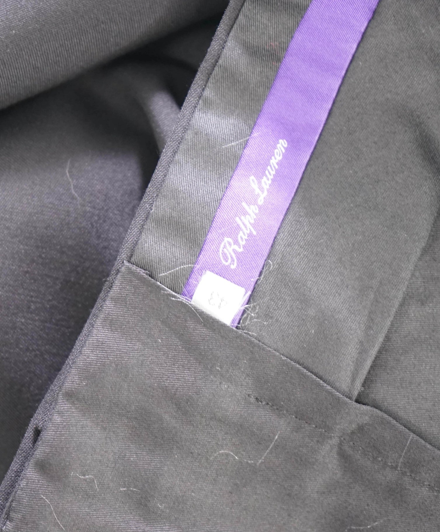$995 RALPH LAUREN PURPLE LABEL - Black Tuxedo Pants - 43W