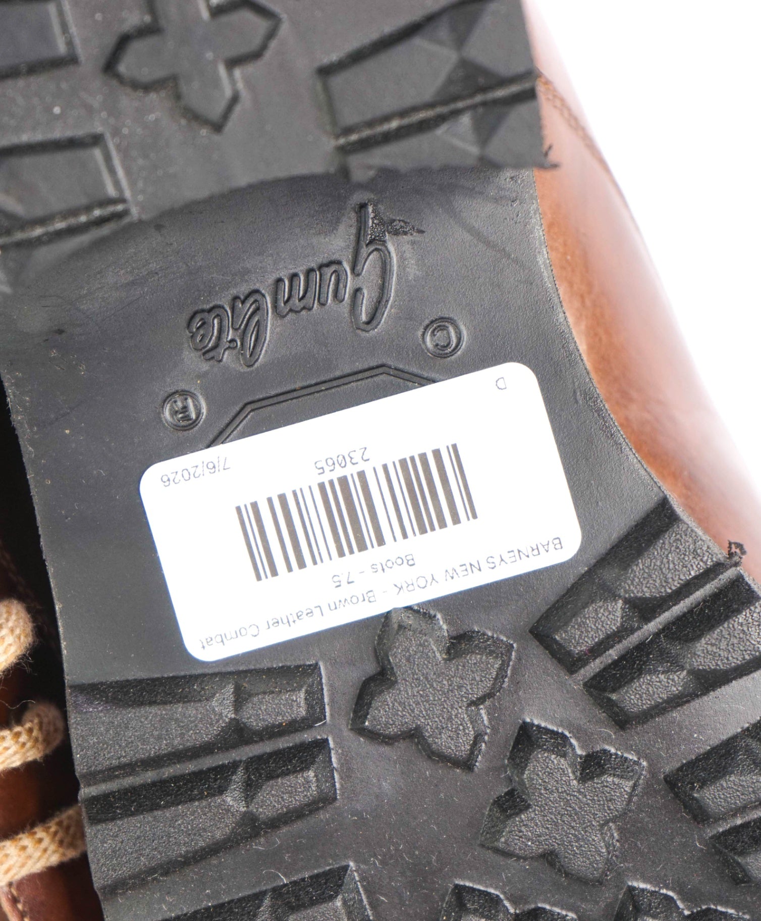$600 HARISS Firenze - Brown Leather Combat Boots - 8.5 US (7.5UK)