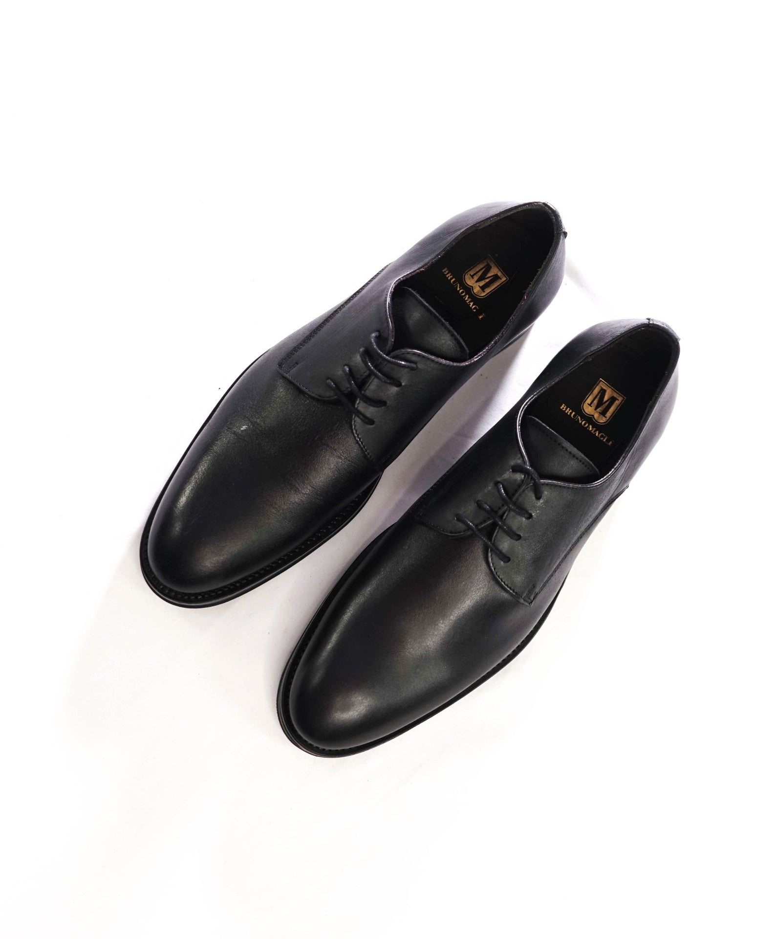 $395 BRUNO MAGLI - Black Leather Derby - US 9 (42EU)
