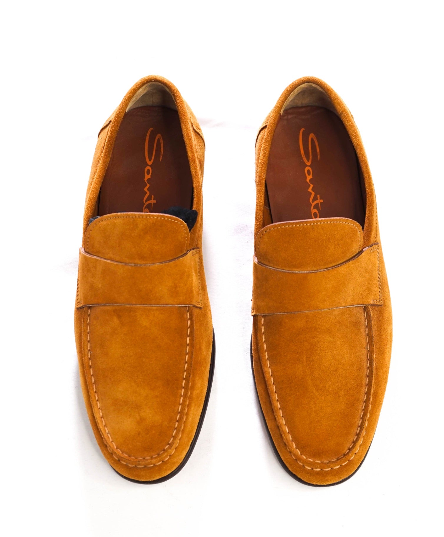 $1,090 SANTONI - Brown "GOODYEAR" Loafers - US 9.5 (8.5UK)