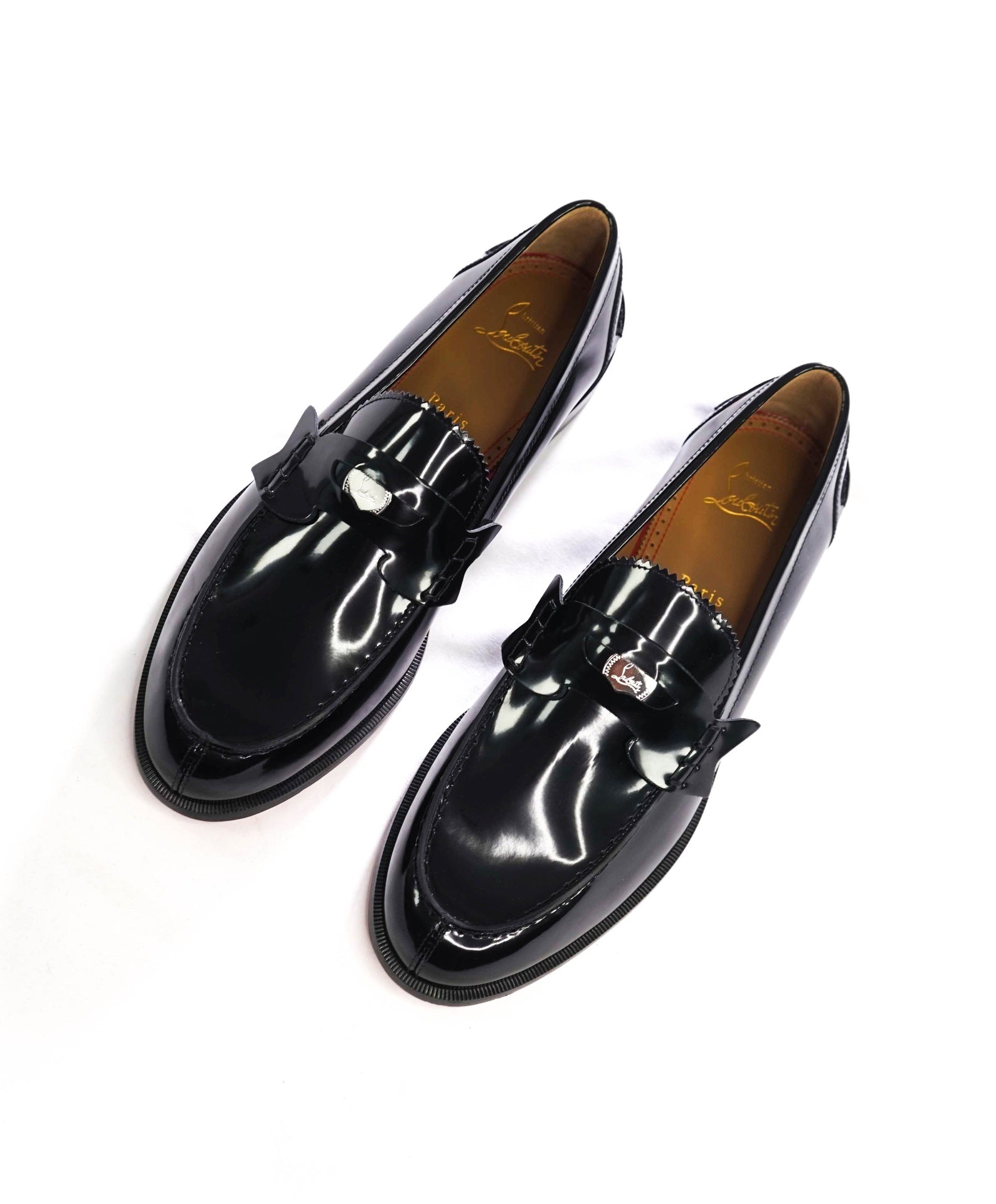 $1,050 LOUBOUTIN -Black Leather PENNY Loafer - US 10.5 (43.5EU)