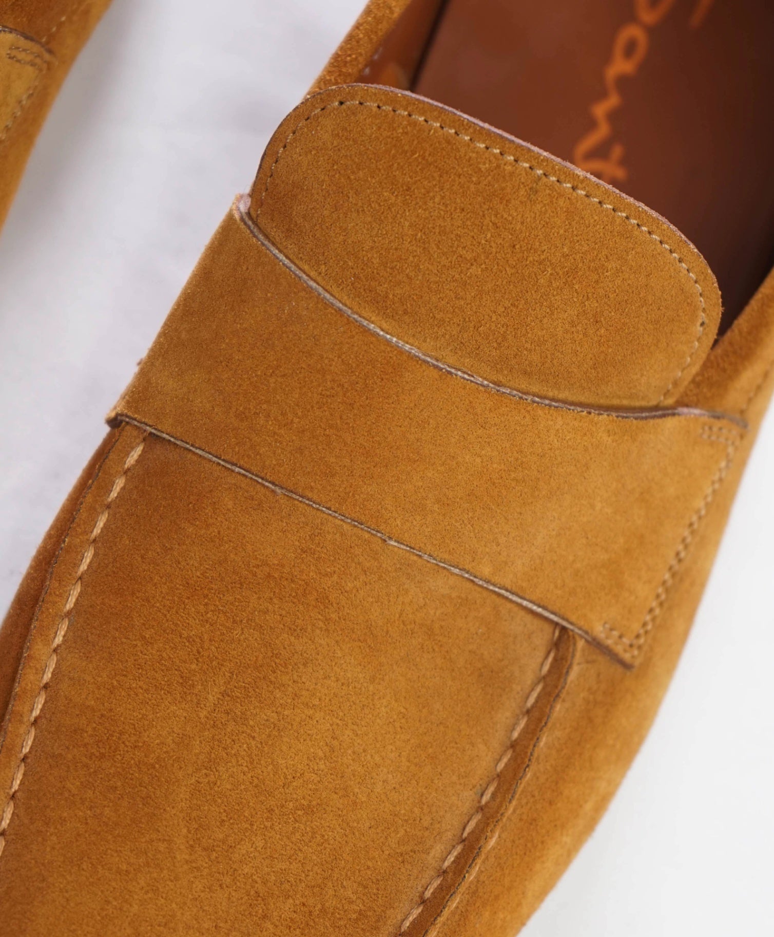 $1,090 SANTONI - Brown "GOODYEAR" Loafers - US 9.5 (8.5UK)