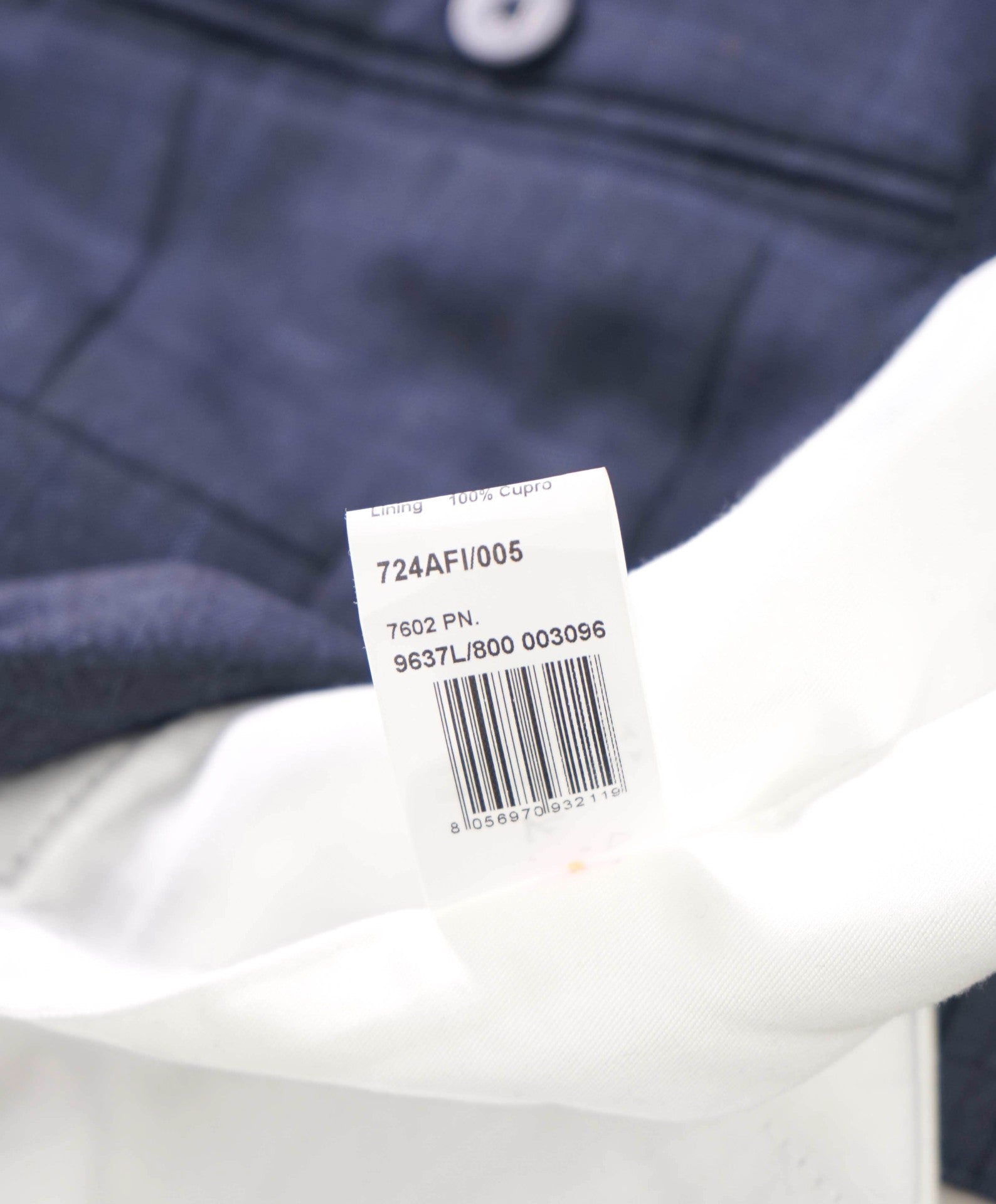 $795 ISAIA - Navy Blue Plaid Wool Pants - 38W