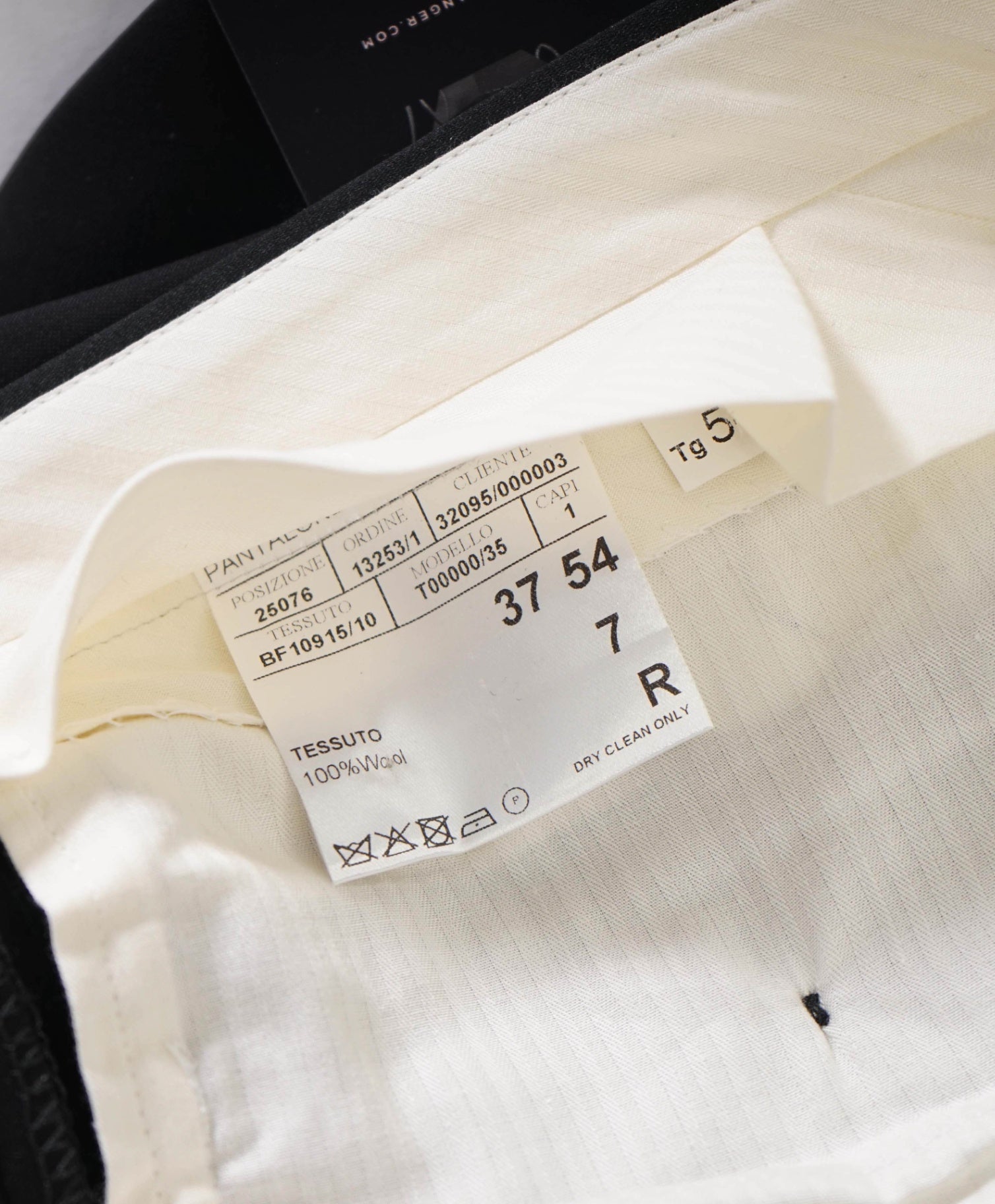 $475 CANALI *EXCLUSIVE* - Black Wool Tuxedo Pants - 36W