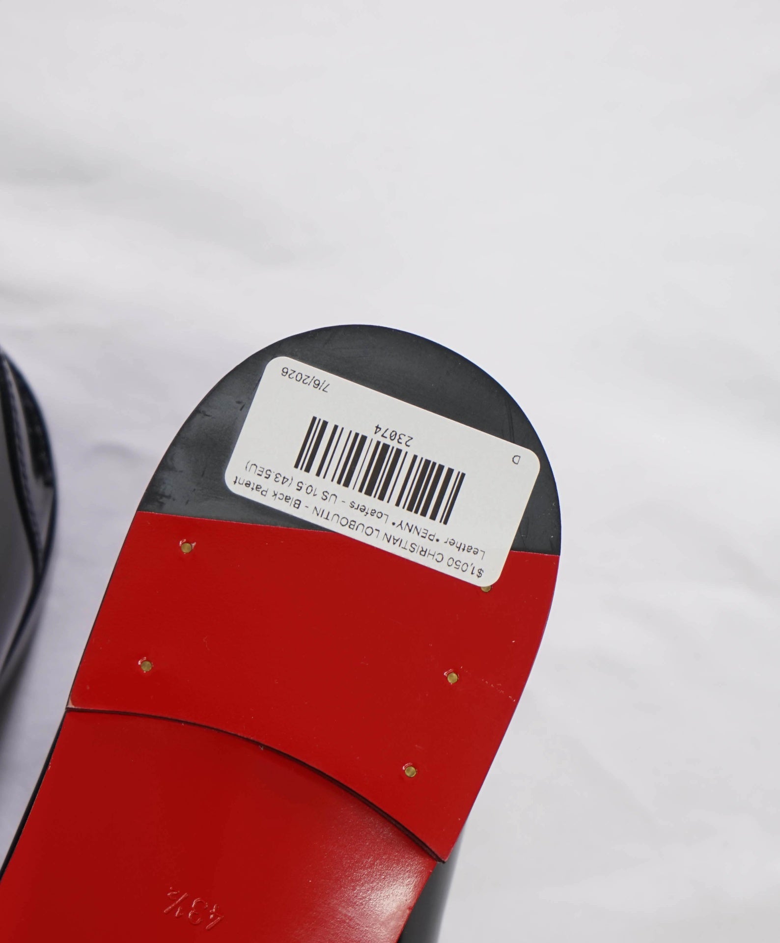 $1,050 LOUBOUTIN -Black Leather PENNY Loafer - US 10.5 (43.5EU)
