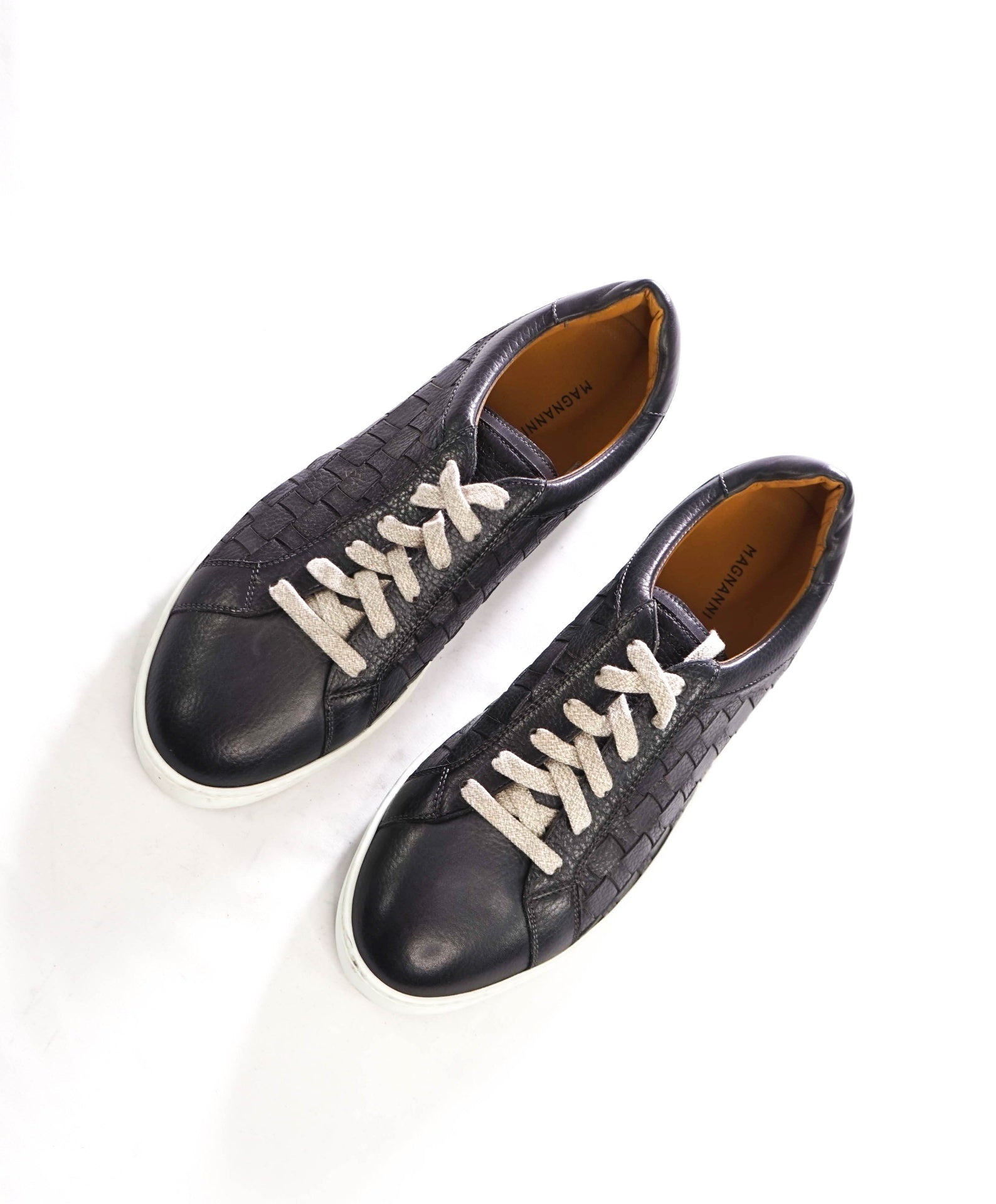 $550 MAGNANNI - Gray Woven Leather Sneakers - US 11 (44EU)