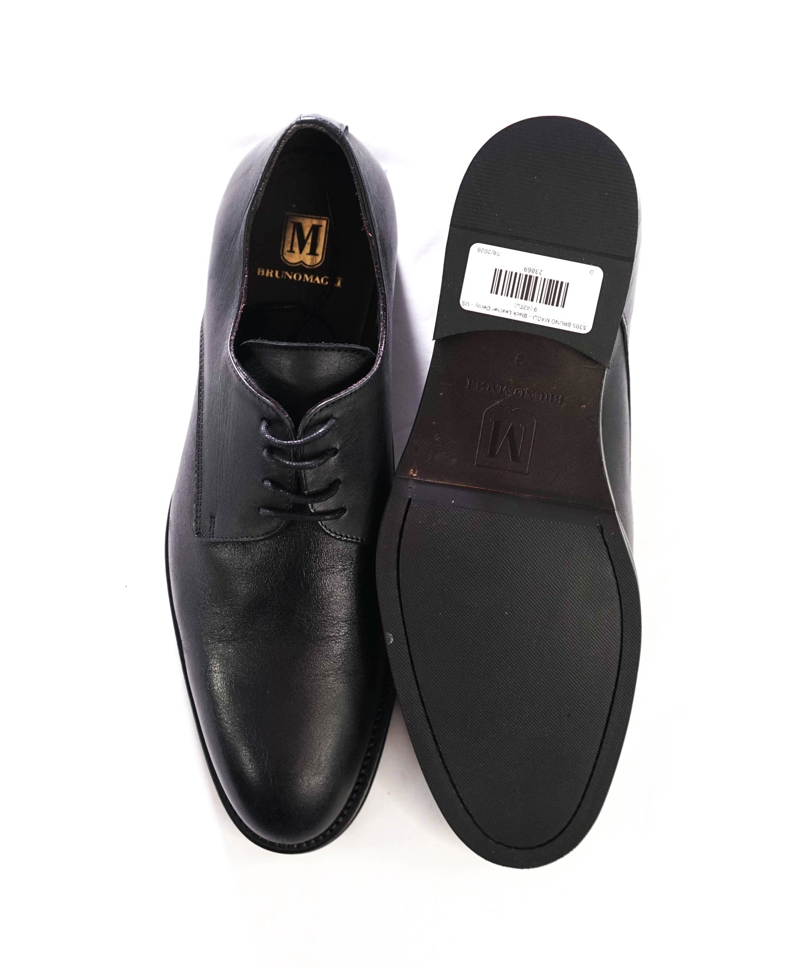 $395 BRUNO MAGLI - Black Leather Derby - US 9 (42EU)