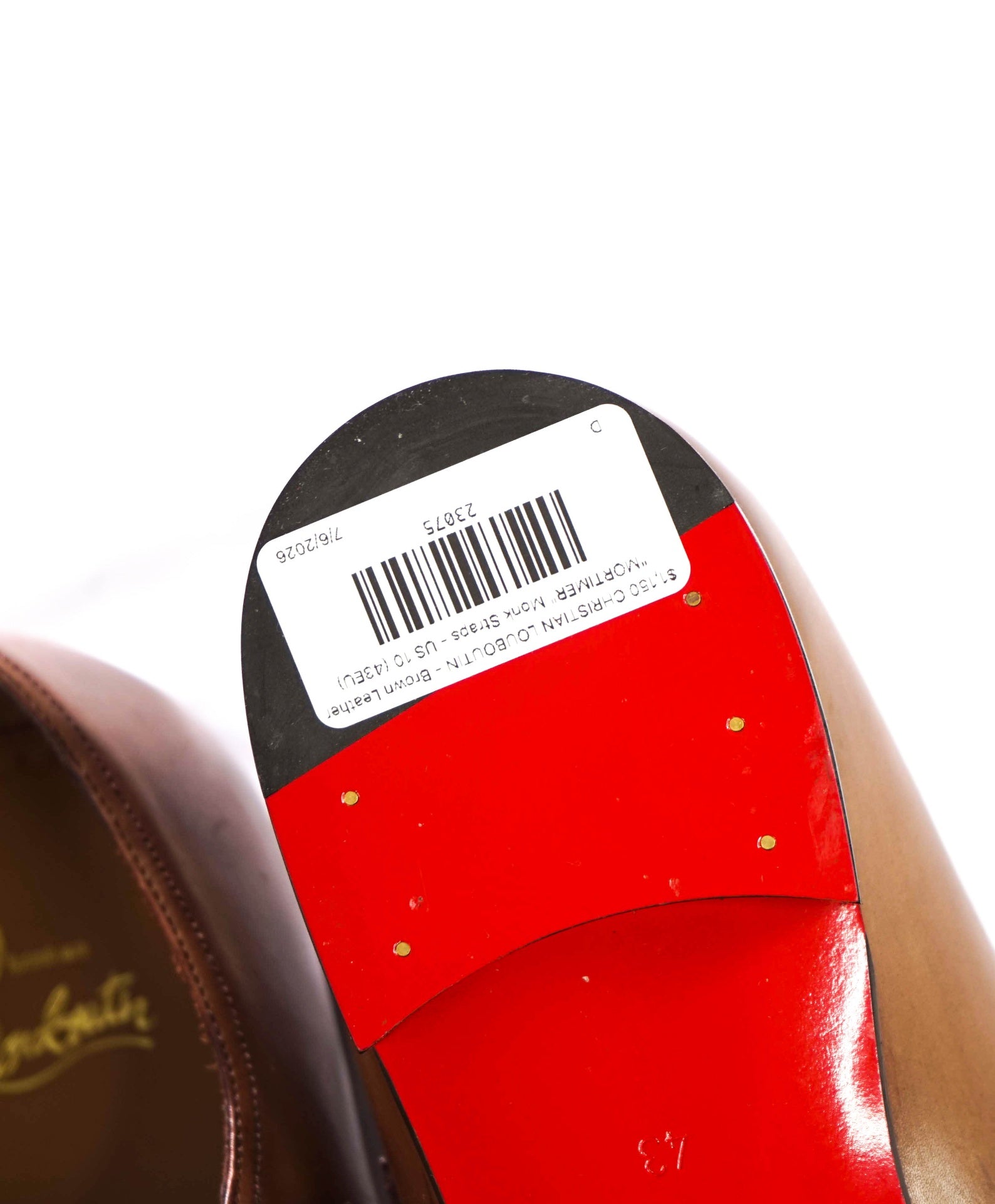 $1,150 LOUBOUTIN - Brown "MORTIMER" Straps - US 10 (43EU)