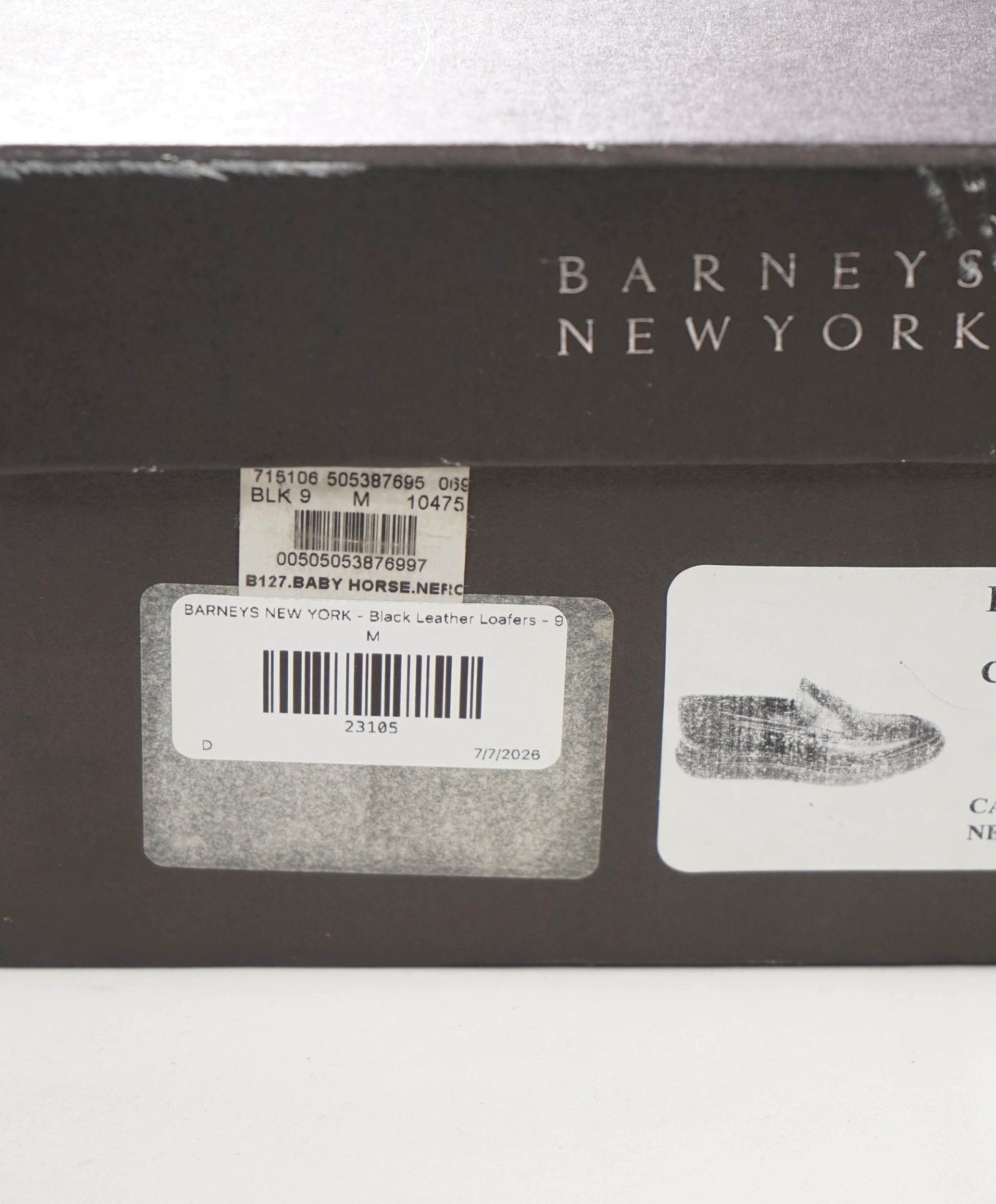 BARNEYS NEW YORK - Black Leather LUG SOLE Loafers - 9 M