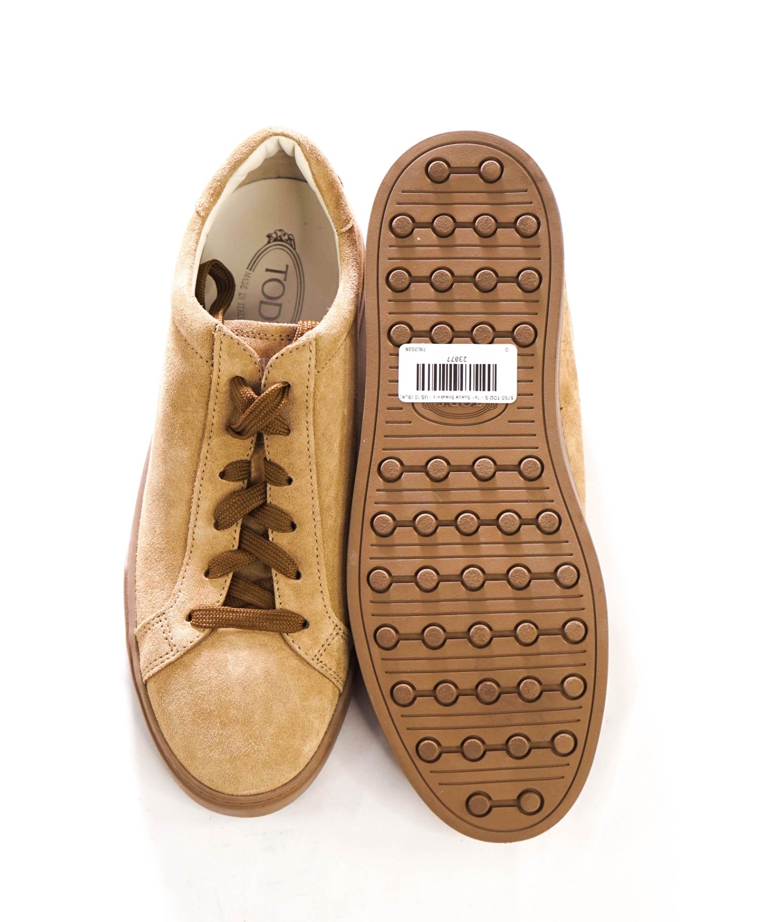 $750 TOD'S - Tan Suede Sneakers - US 10 (9UK)
