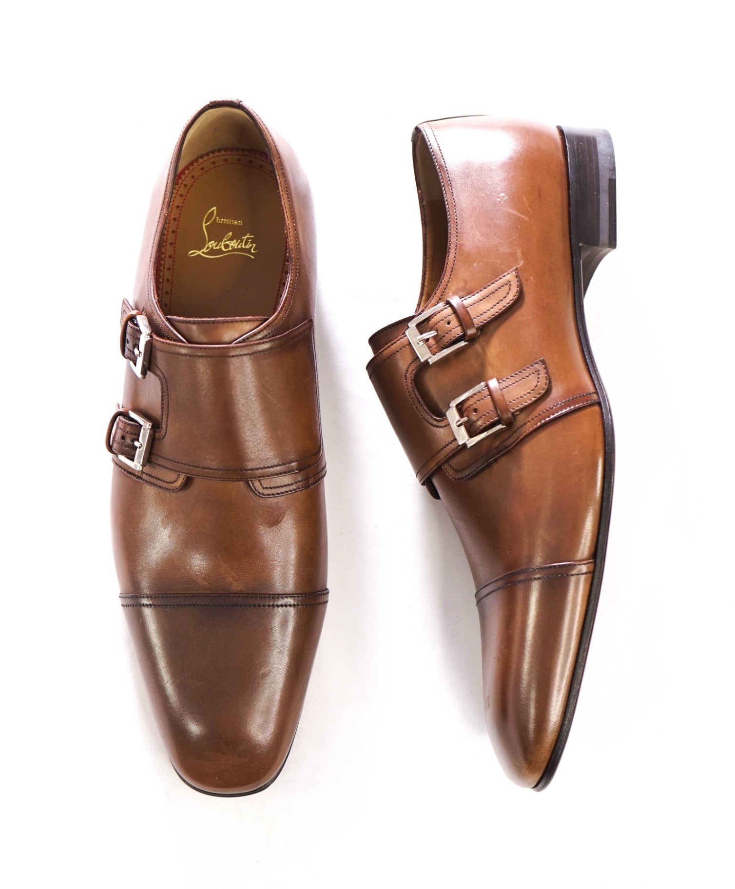 $1,150 LOUBOUTIN - Brown "MORTIMER" Straps - US 10 (43EU)