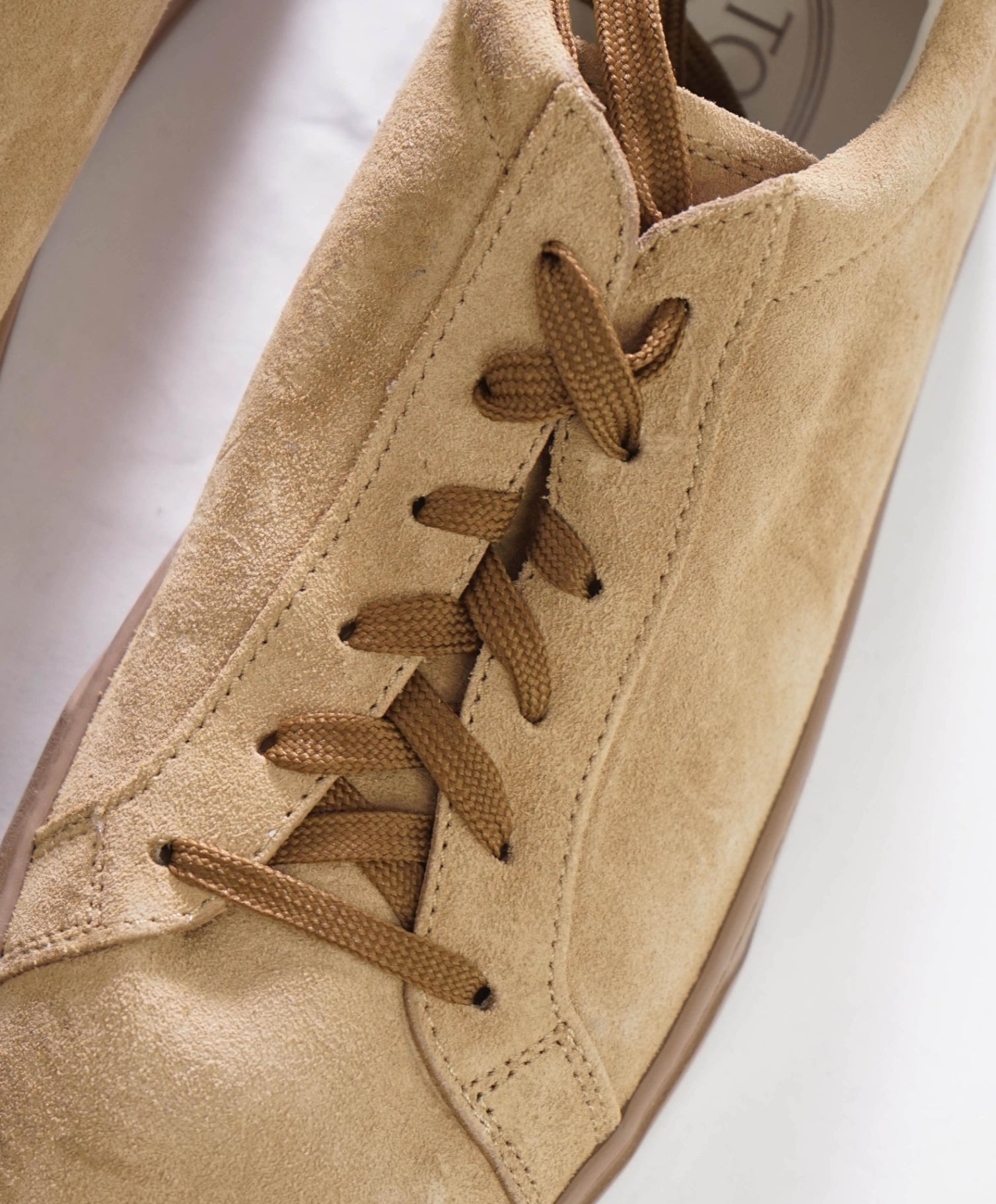 $750 TOD'S - Tan Suede Sneakers - US 10 (9UK)