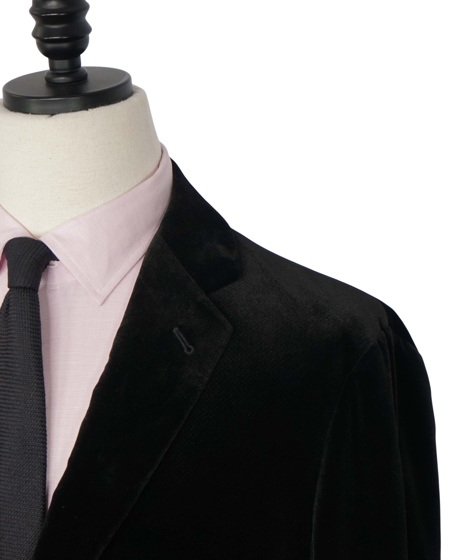 $2,995 GIORGIO ARMANI - Velvet Black Geometric Blazer - 42R