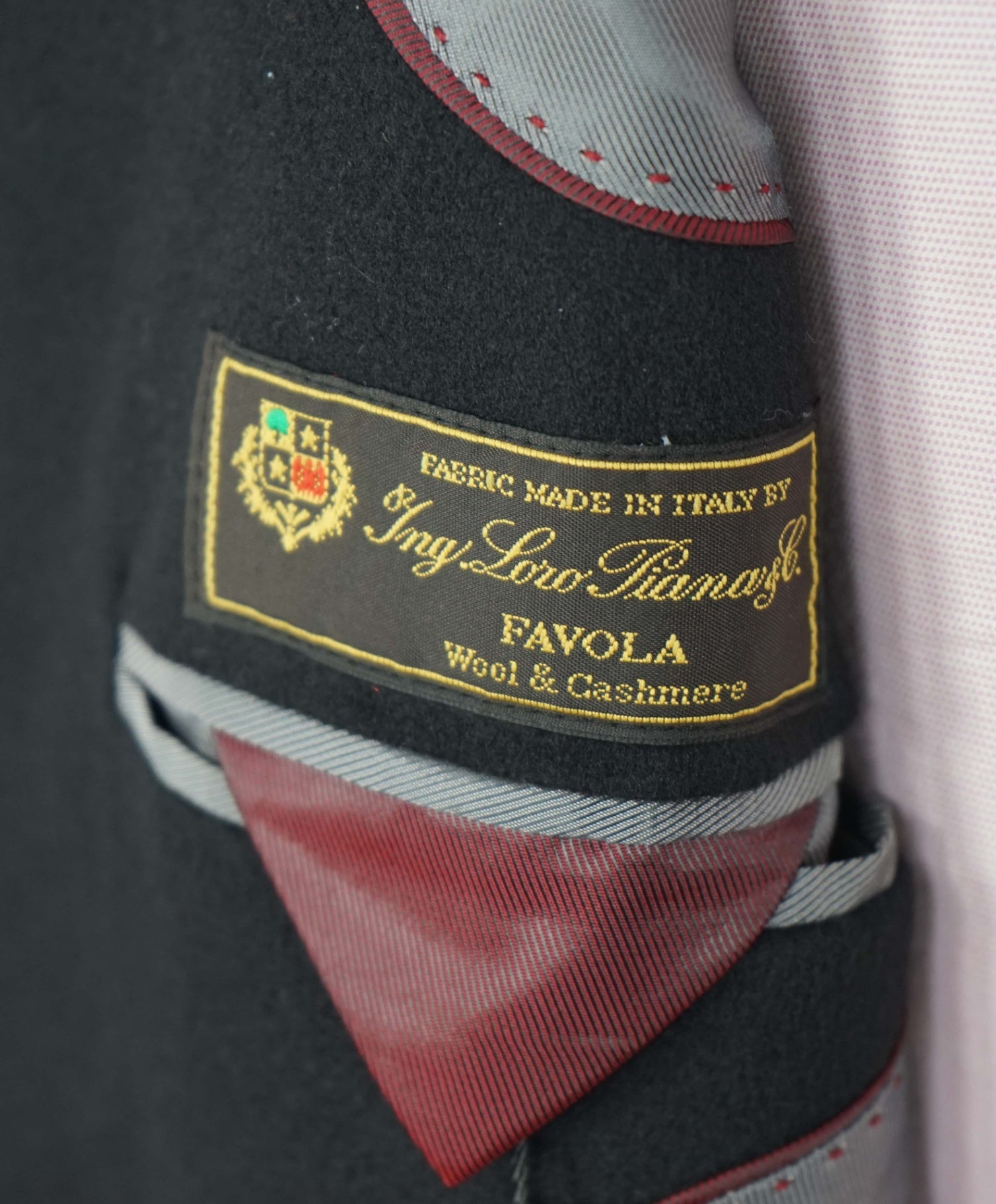 $1,295 LORO PIANA For SFA - Black Wool/Cashmere Coat - 48R