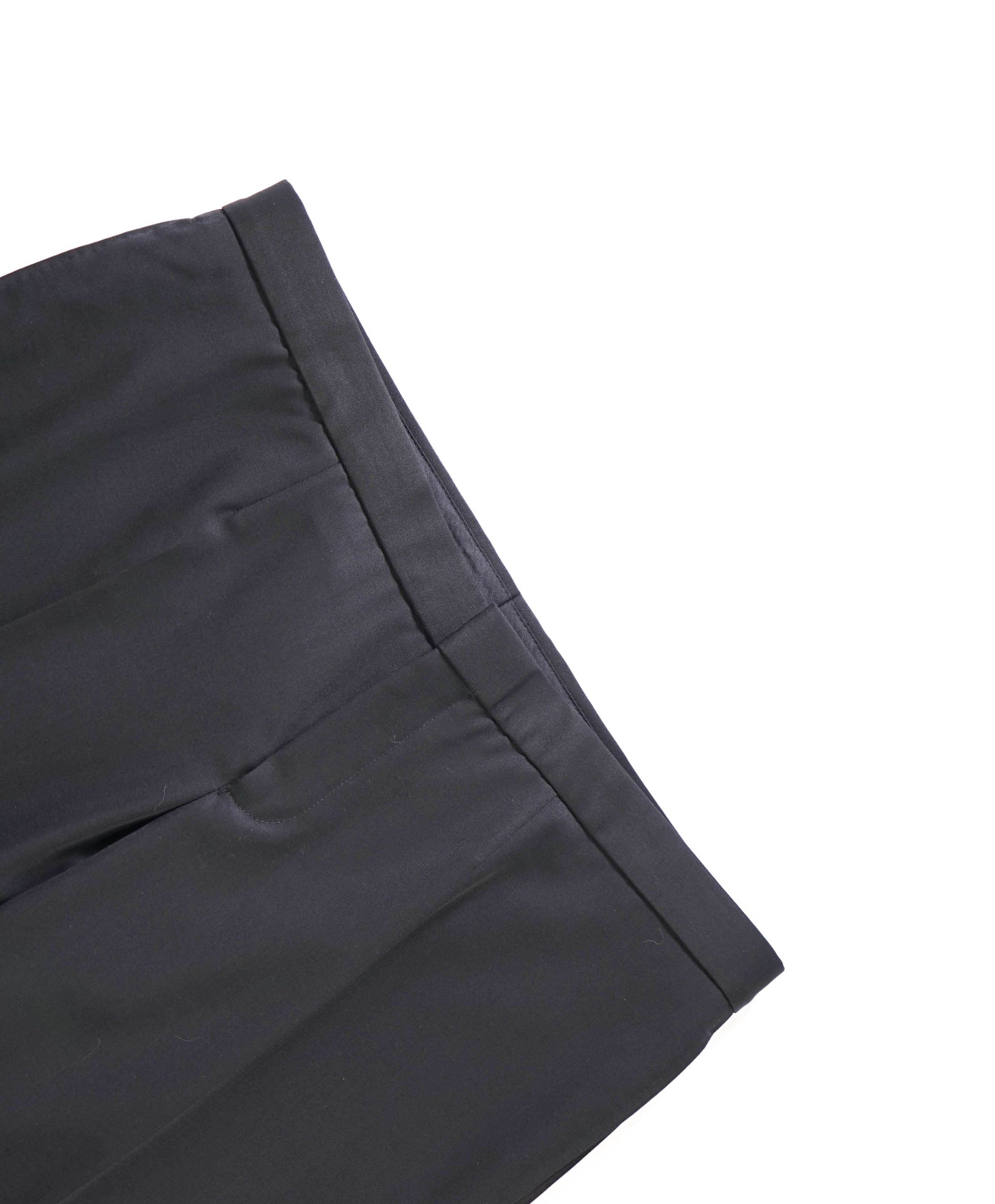 $750 BURBERRY LONDON - Black Wool Tuxedo Pants - 39W