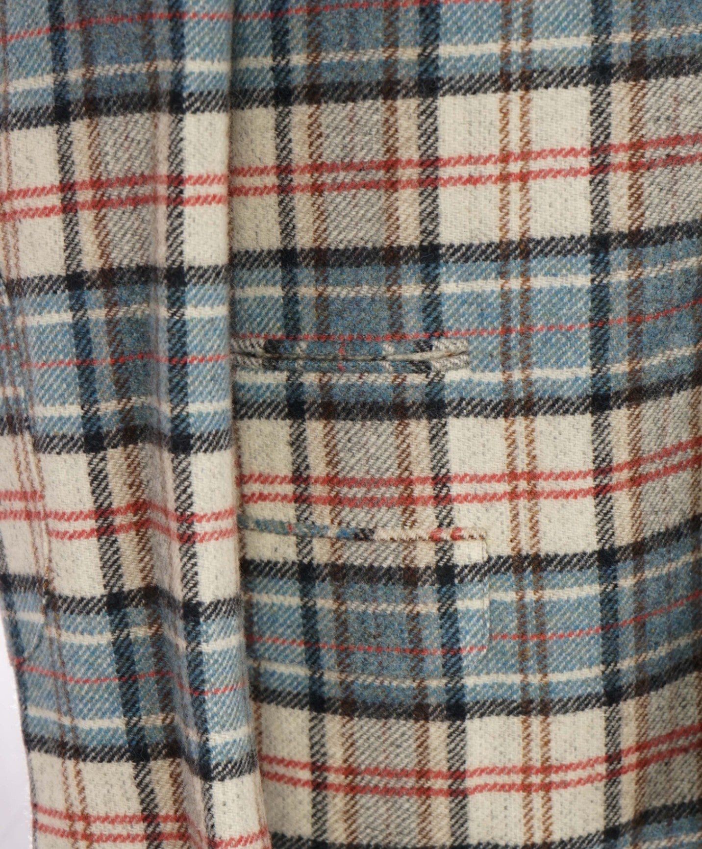 BOGLIOLI - Blue/Ivory Plaid Wool 6Btn Coat/Blazer - 44R