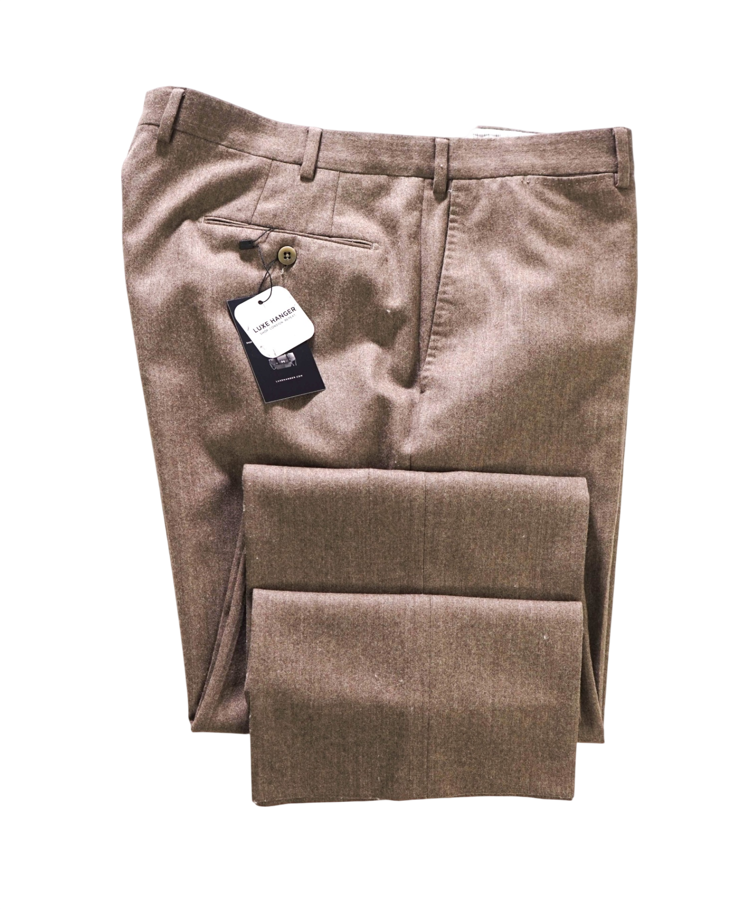 $600 ZEGNA - Light Brown Wool Pants - 38W