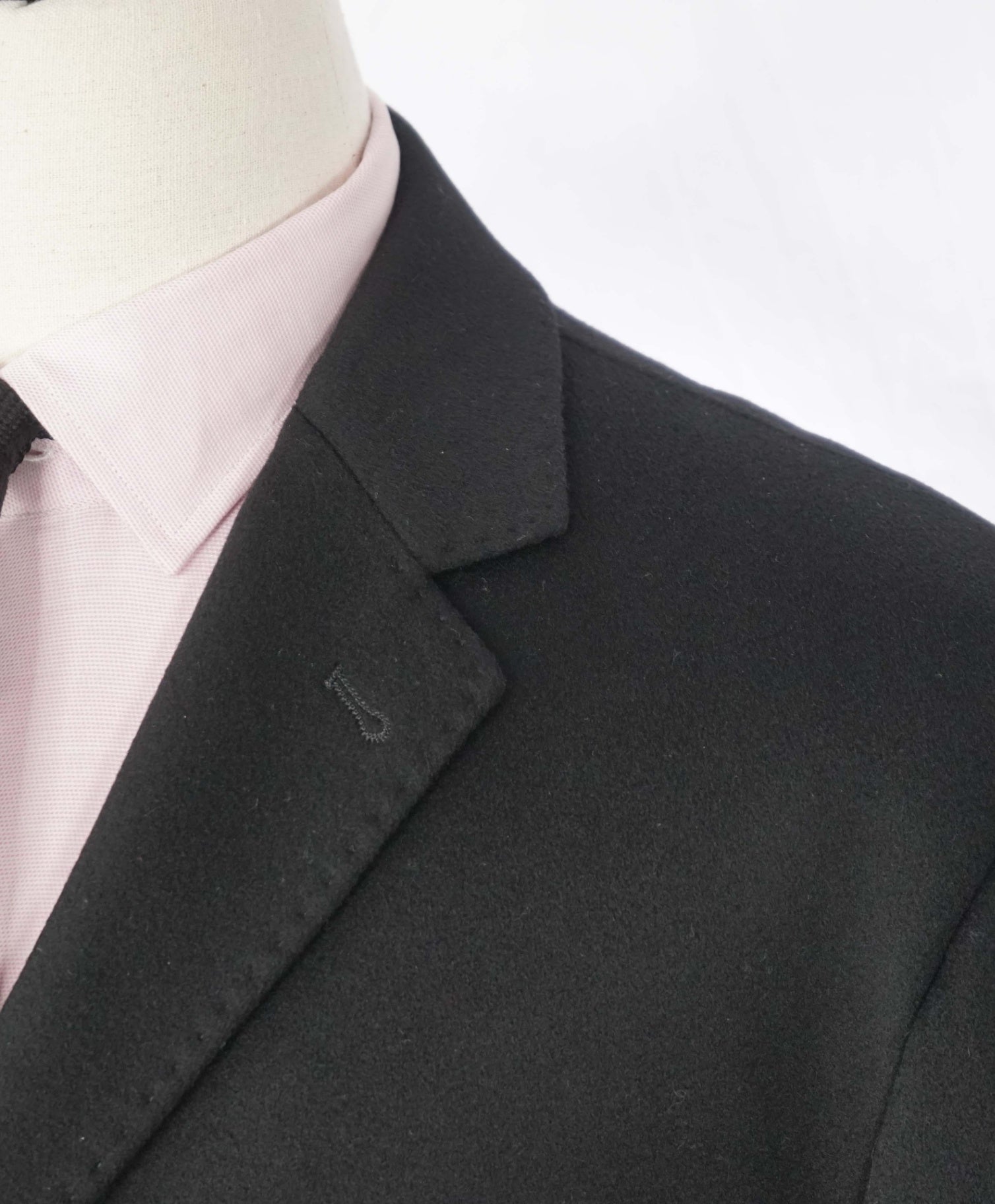 $1,295 LORO PIANA For SFA - Black Wool/Cashmere Coat - 48R