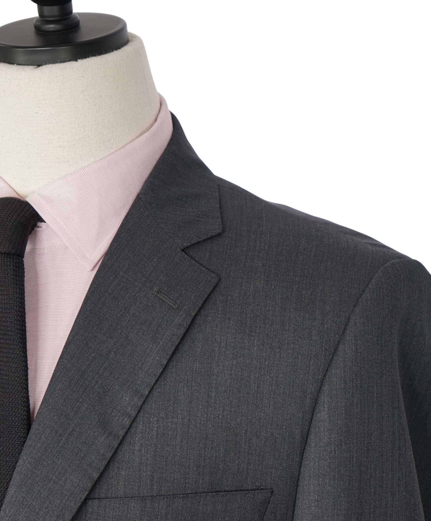 $1,295 ZEGNA For SFA - Solid Gray Wool/Silk Suit - 42S