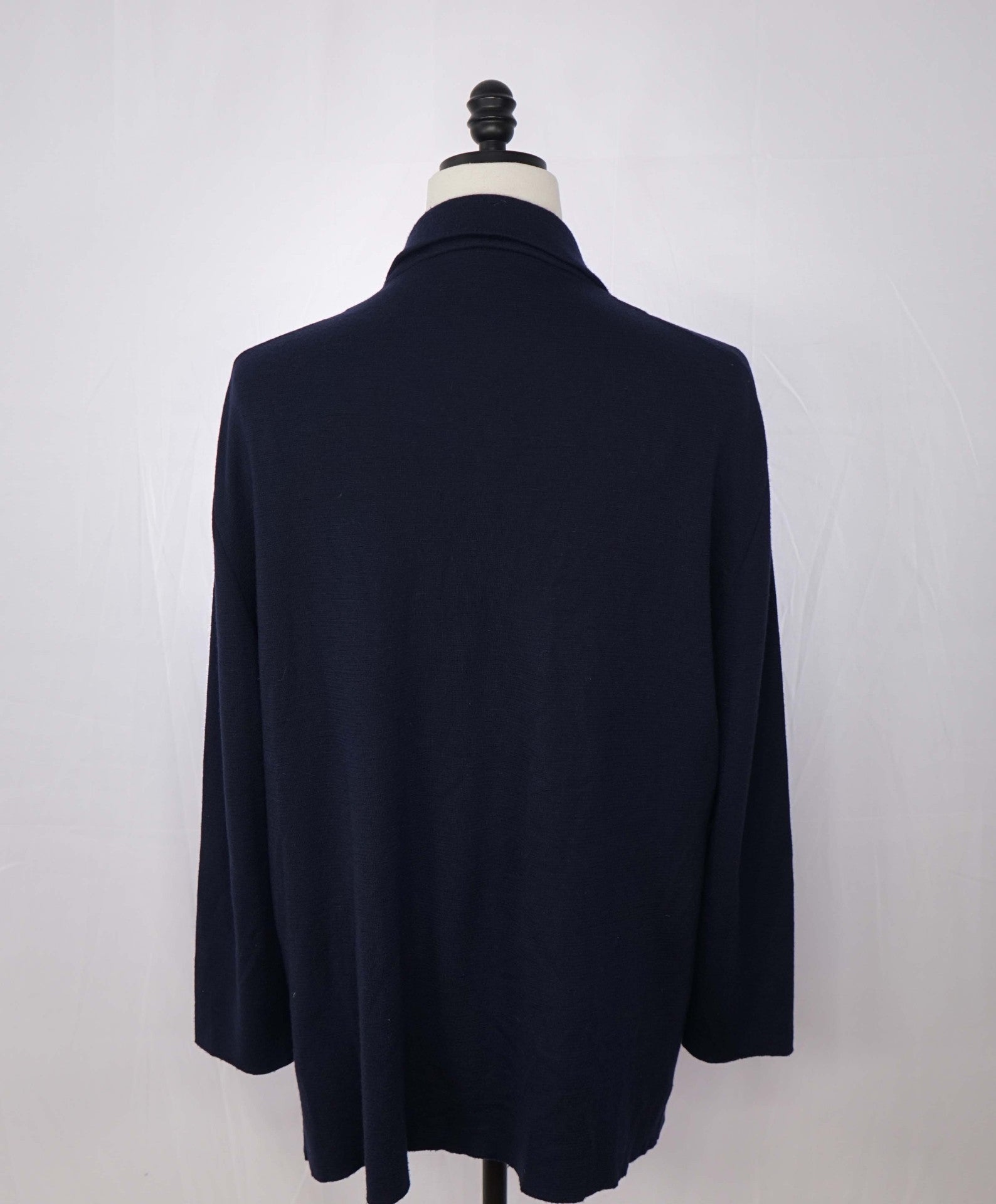 $1,595 ISAIA - Navy Blue Wool/Silk/Cashmere Sweater Blazer - 3XL