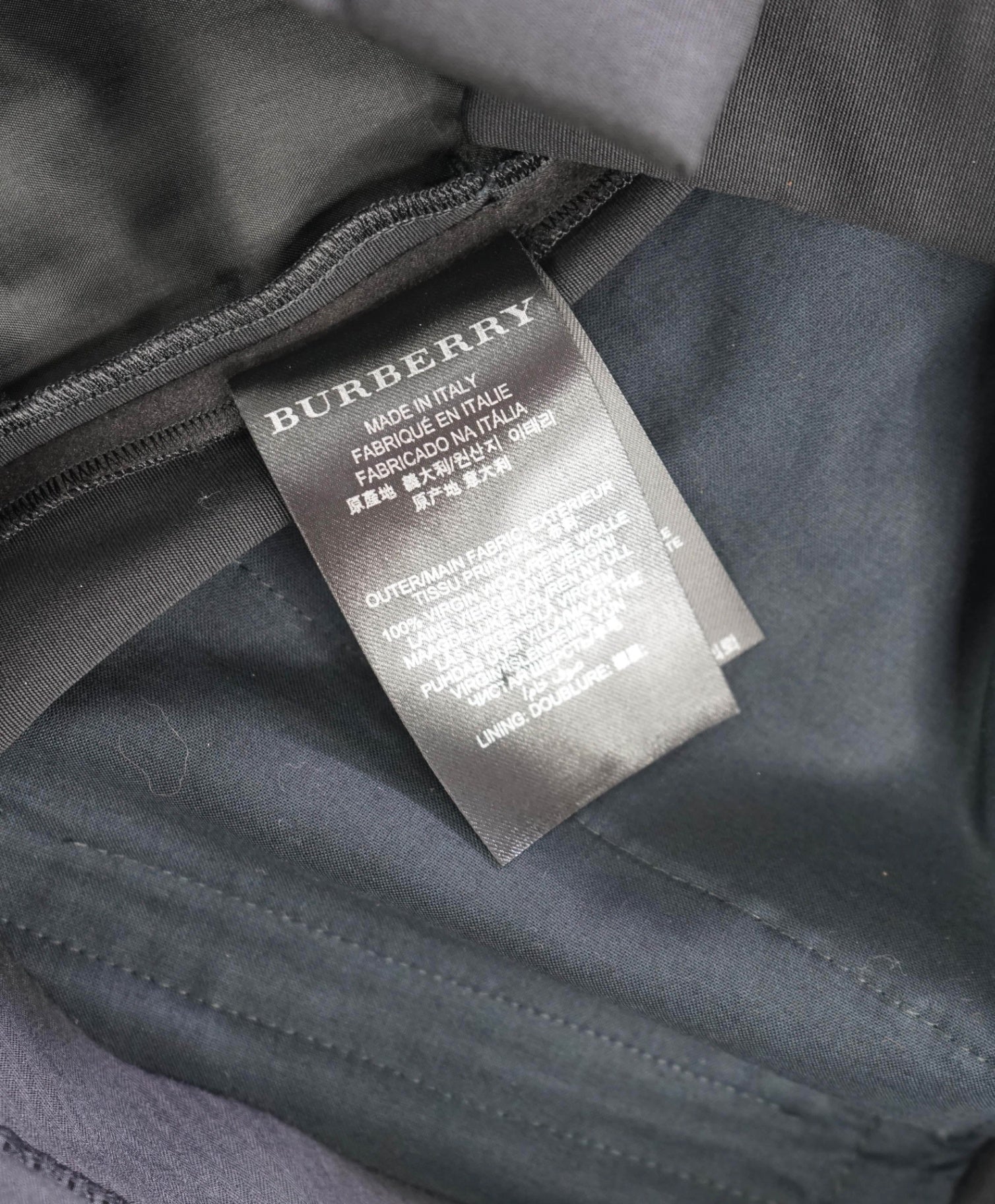 $750 BURBERRY LONDON - Black Wool Tuxedo Pants - 39W