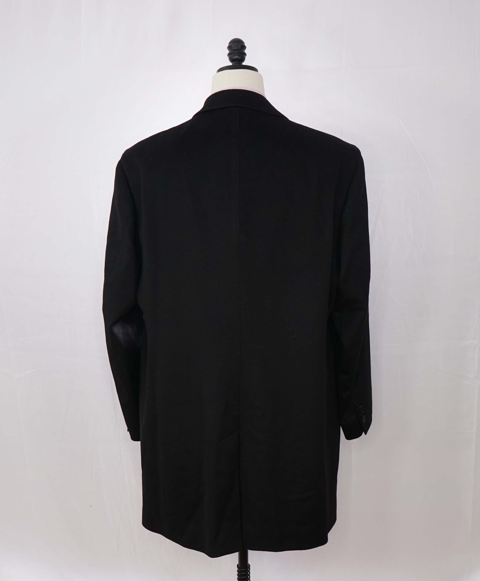 $1,295 LORO PIANA For SFA - Black Wool/Cashmere Coat - 48R