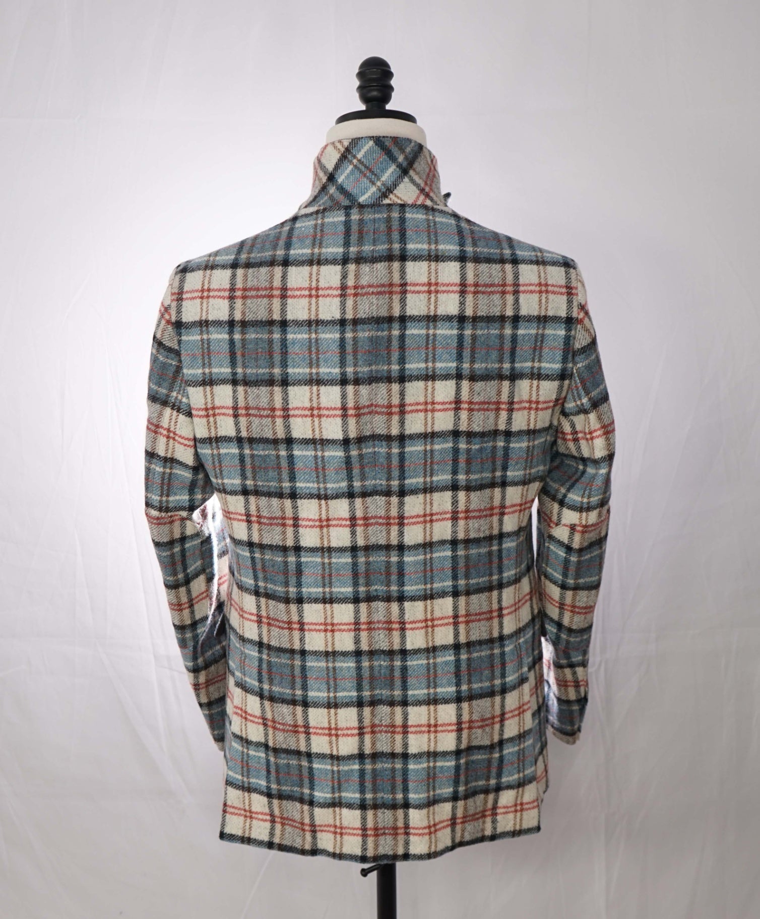 BOGLIOLI - Blue/Ivory Plaid Wool 6Btn Coat/Blazer - 44R