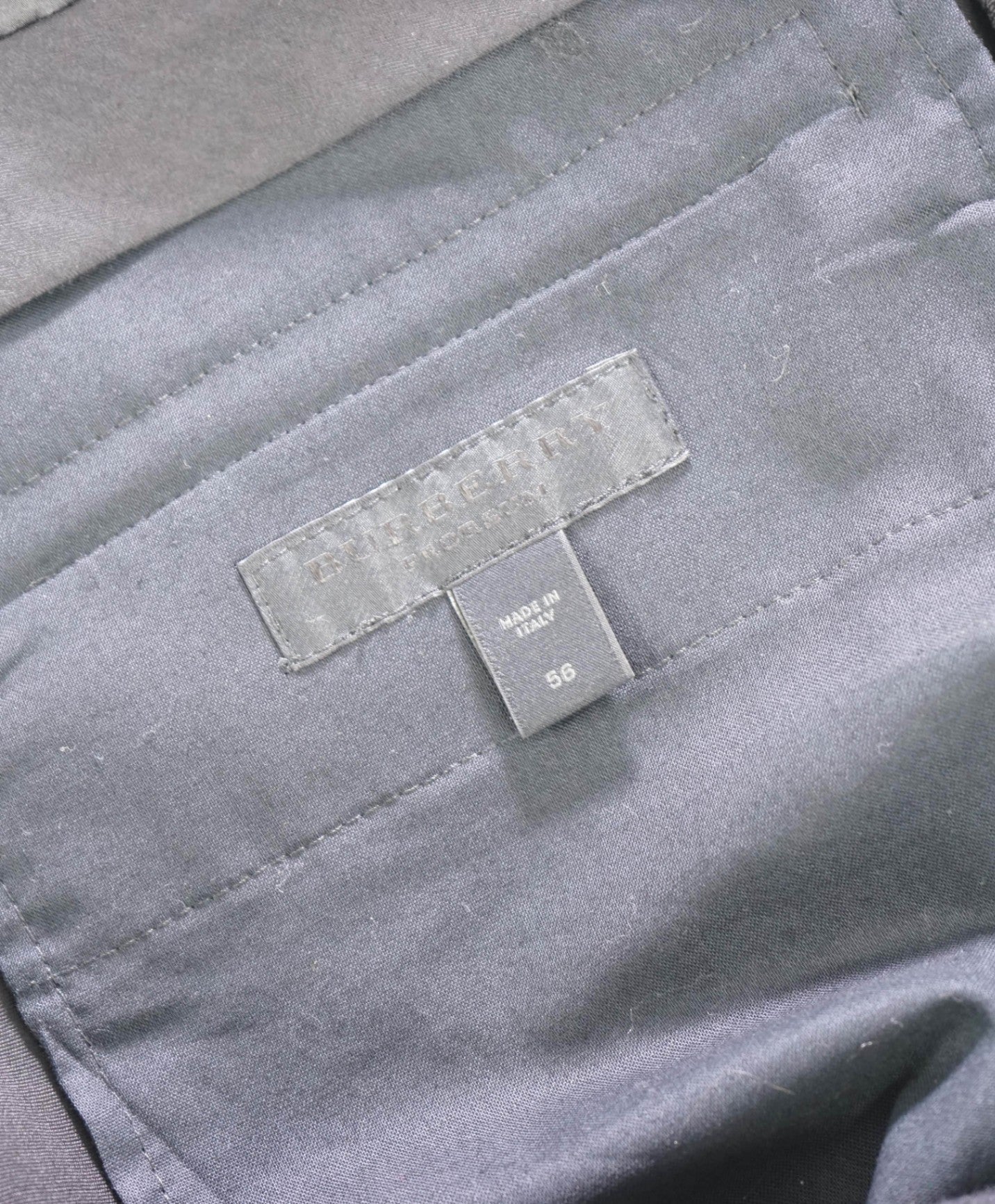 $750 BURBERRY LONDON - Black Wool Tuxedo Pants - 39W