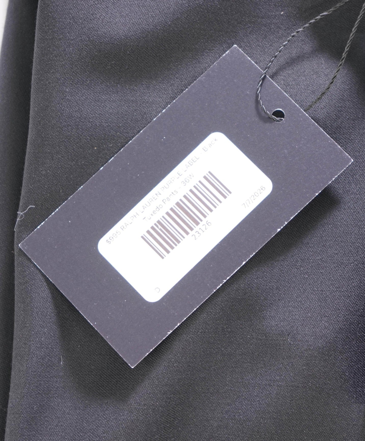 $995 RALPH LAUREN PURPLE LABEL - Black Tuxedo Pants - 36W