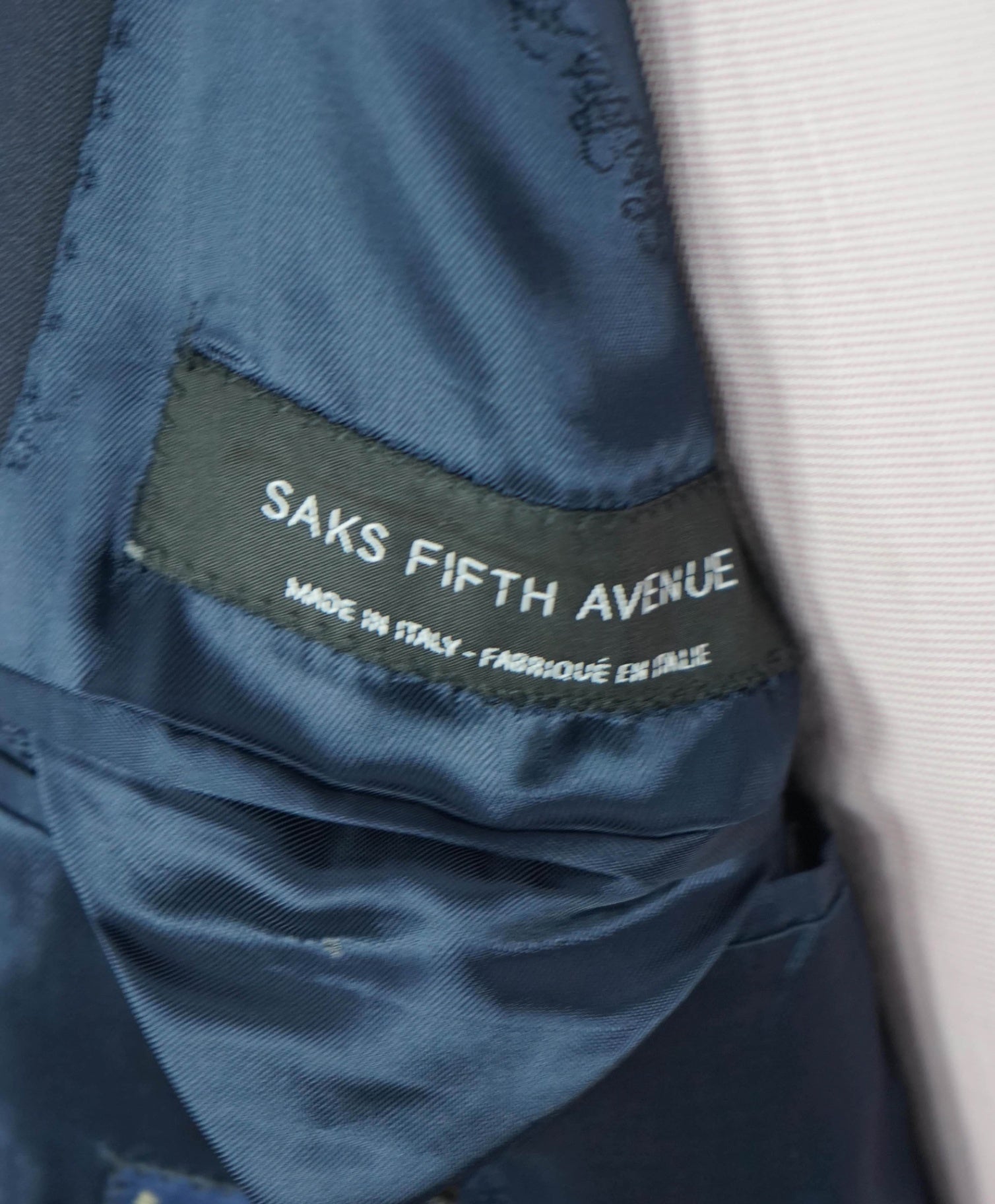 $1,295 ZEGNA For SFA - Navy Blue Wool/Silk Suit - 46R