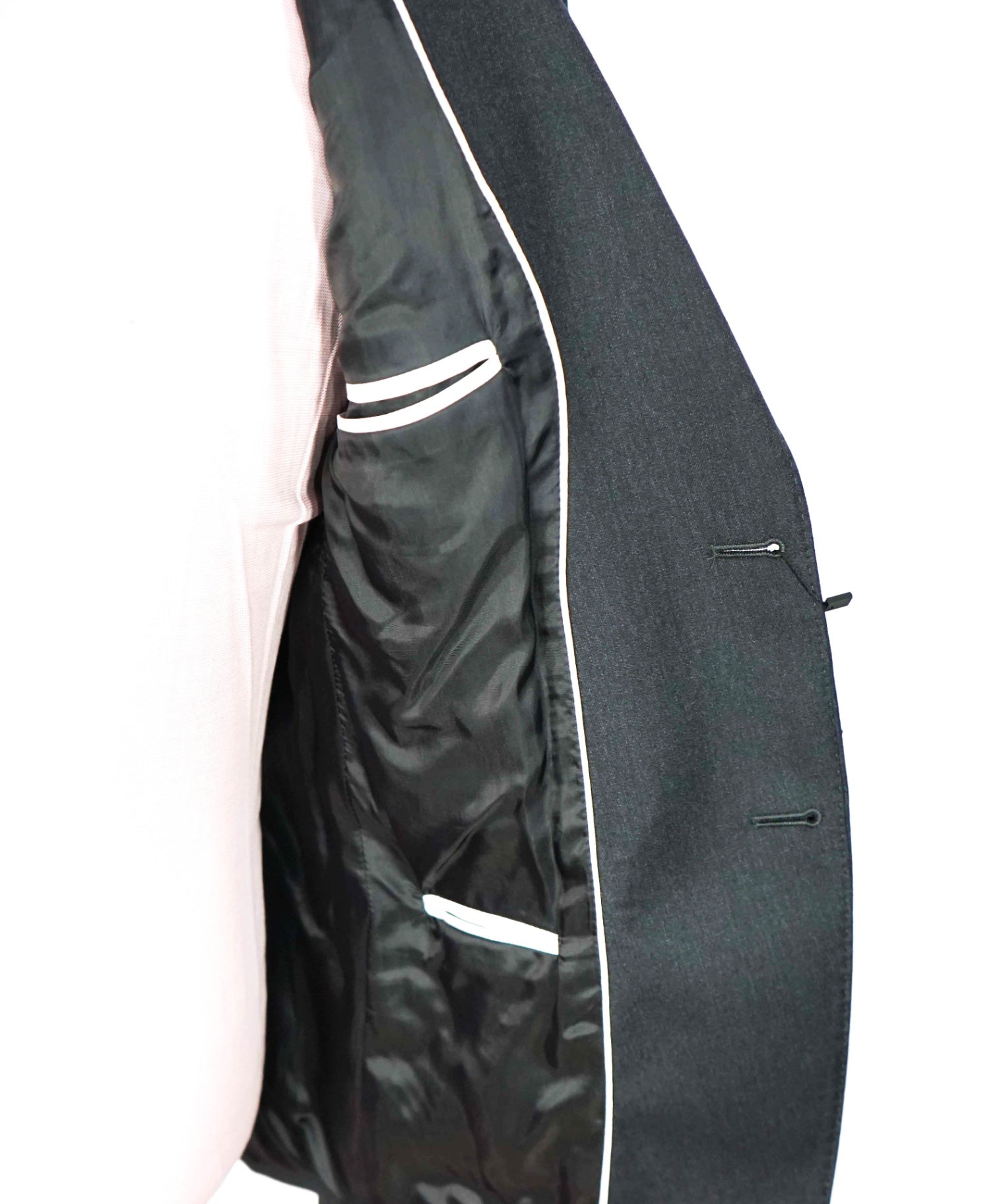 $1,595 EMPORIO ARMANI - "David Line" Gray Wool Blazer - 38R