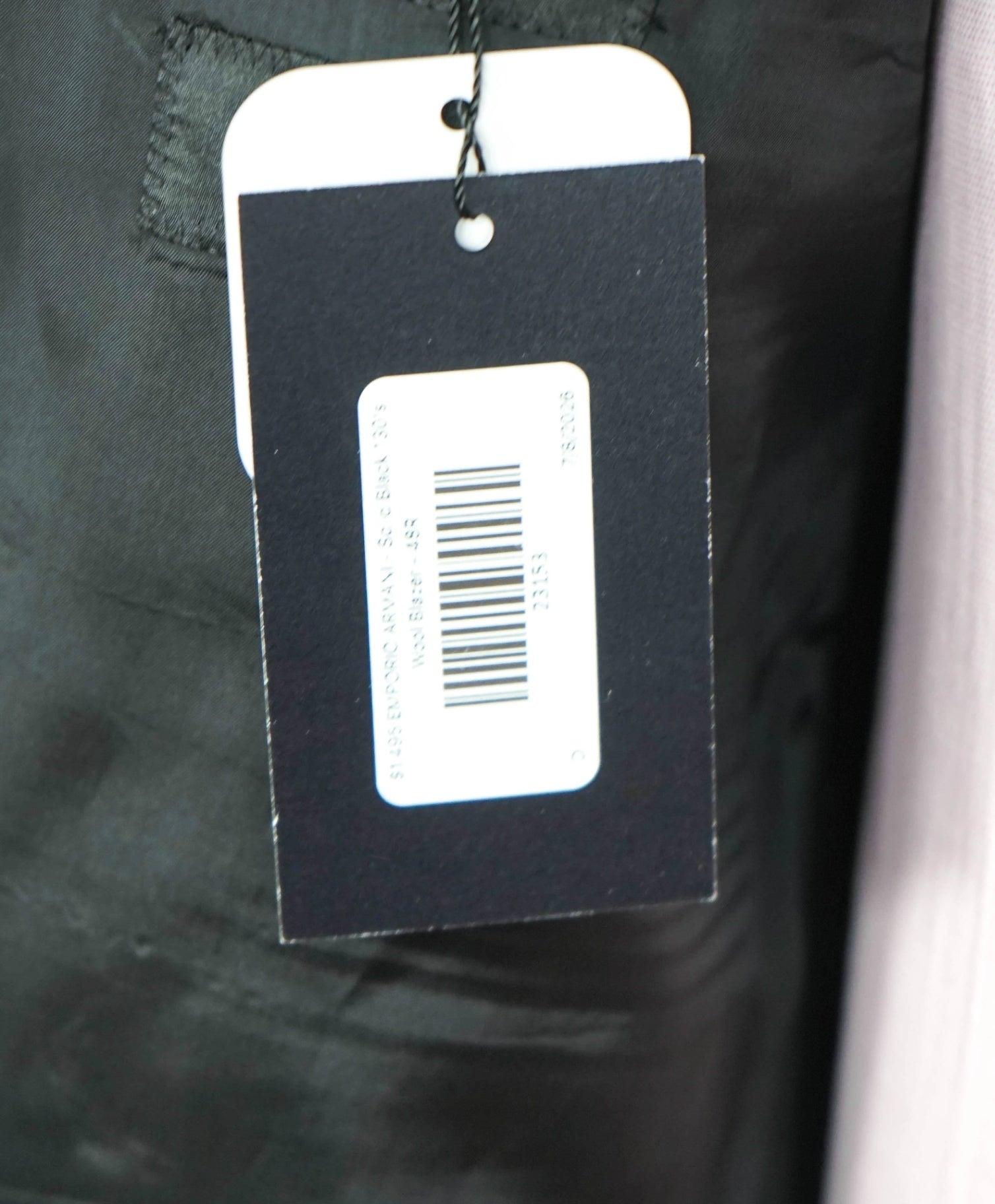 $1,495 EMPORIO ARMANI - Solid Black 130's Wool Blazer - 48R