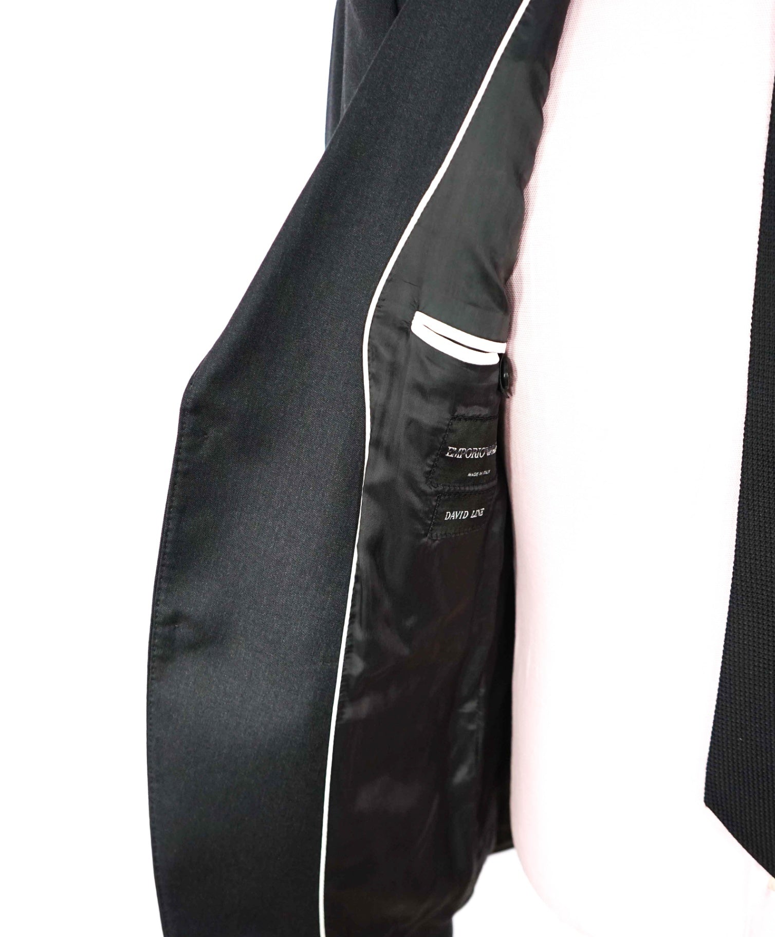$1,595 EMPORIO ARMANI - "David Line" Gray Wool Blazer - 38R