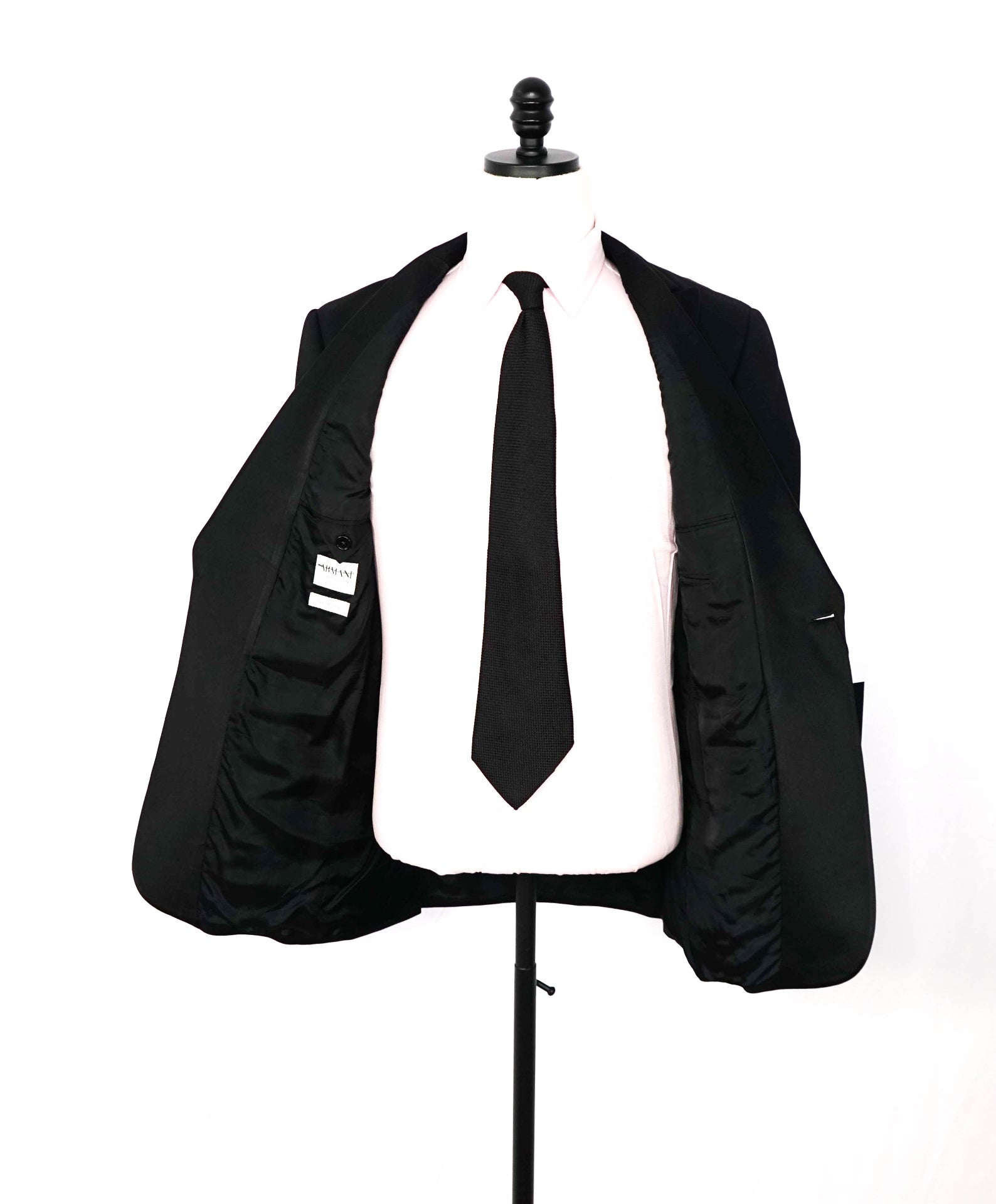 ARMANI COLLEZIONI - Black Wool Peak Lapel DInner Jacket - 38R