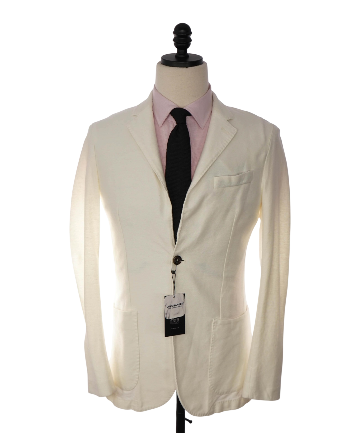 $1,095 ELEVENTY - LINEN/COTTON Patch White Pique Blazer - 36