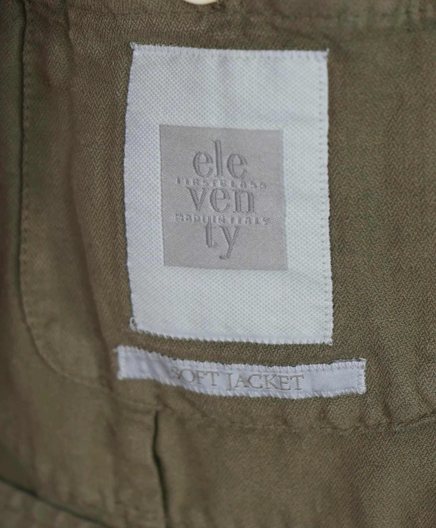 $1,095 ELEVENTY - Green Linen/Cotton Blazer - 42