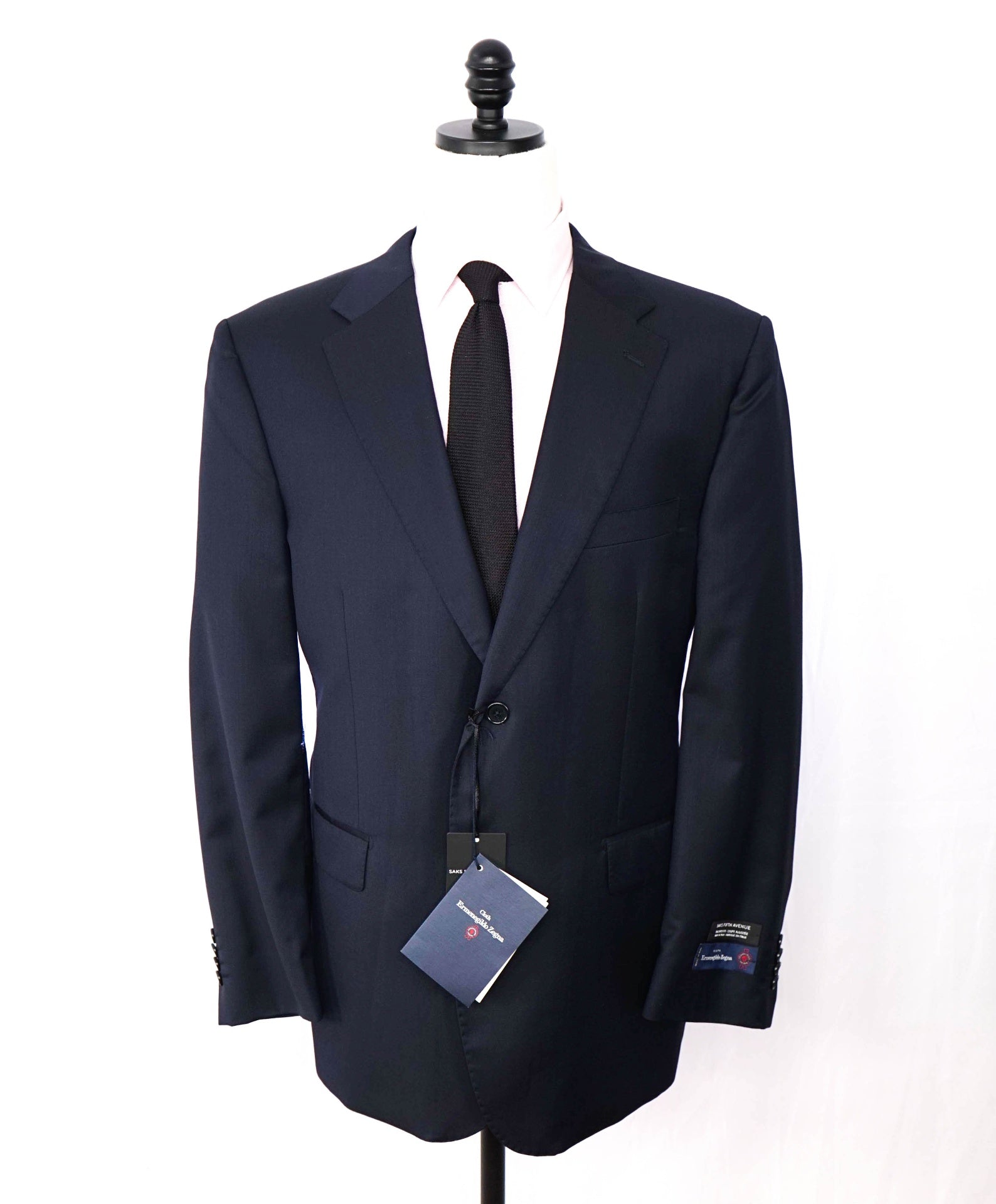 $1,295 ZEGNA For SFA - Navy Blue Wool/Silk Suit - 46R