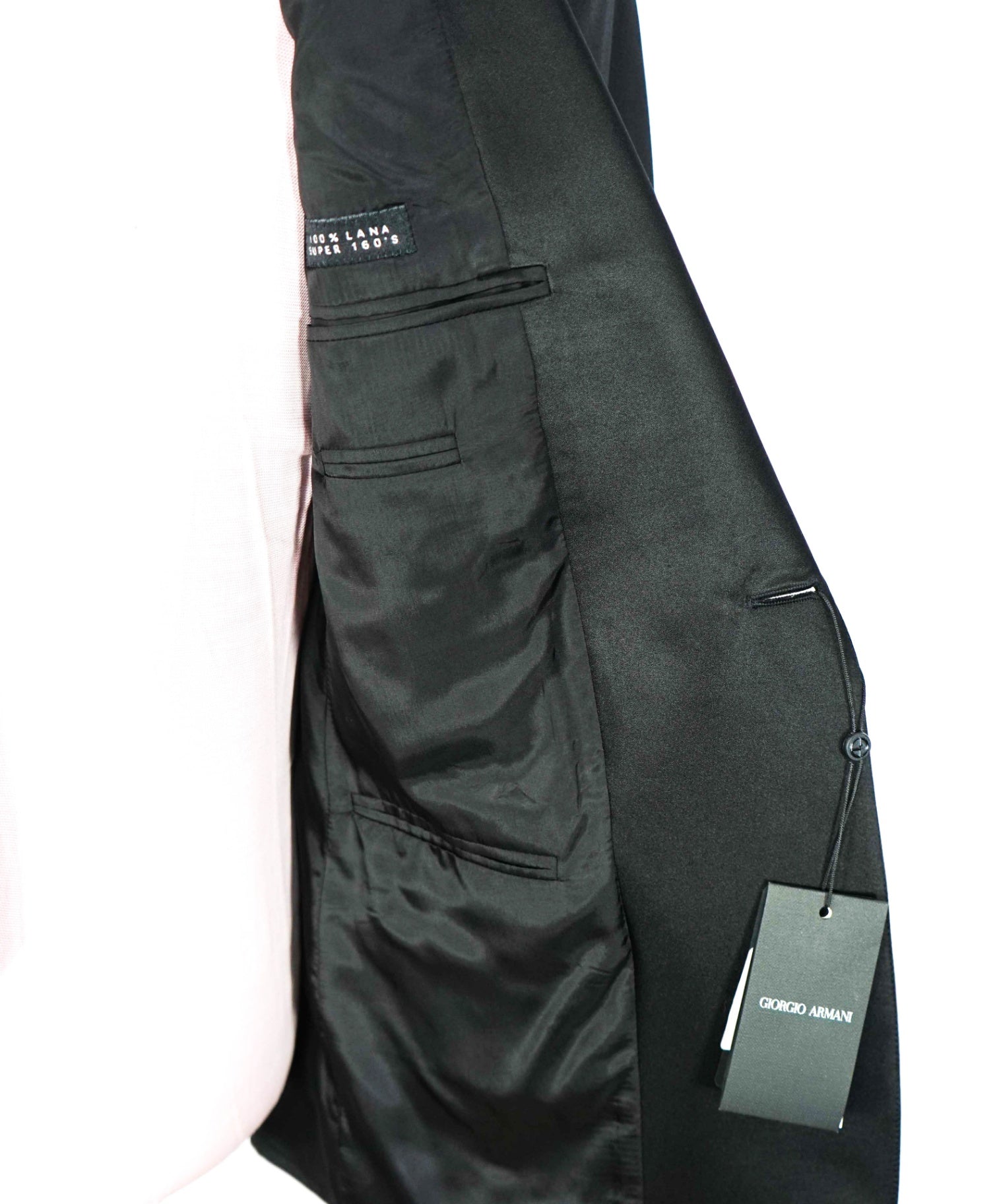 $3,195 GIORGIO ARMANI -Black Super 160's Dinner Jacket- 36S