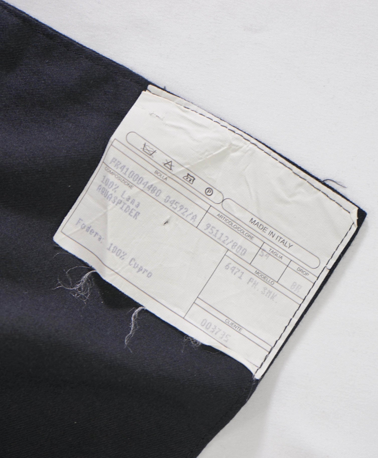 $995 ISAIA - Navy Blue Wool Tuxedo Pants - 36W