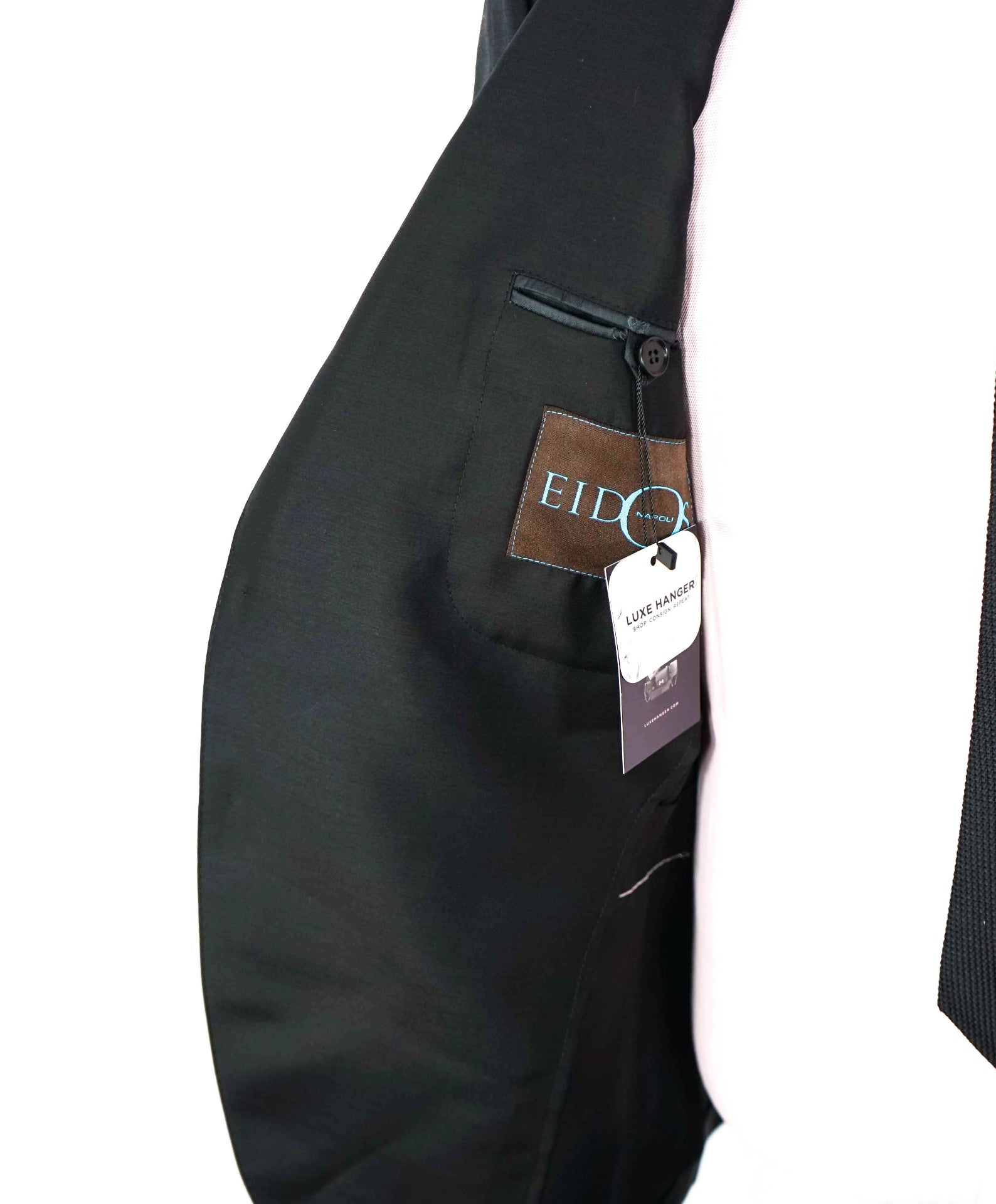 $1,495 EIDOS By ISAIA - Black PURE SILK Blazer - 40R
